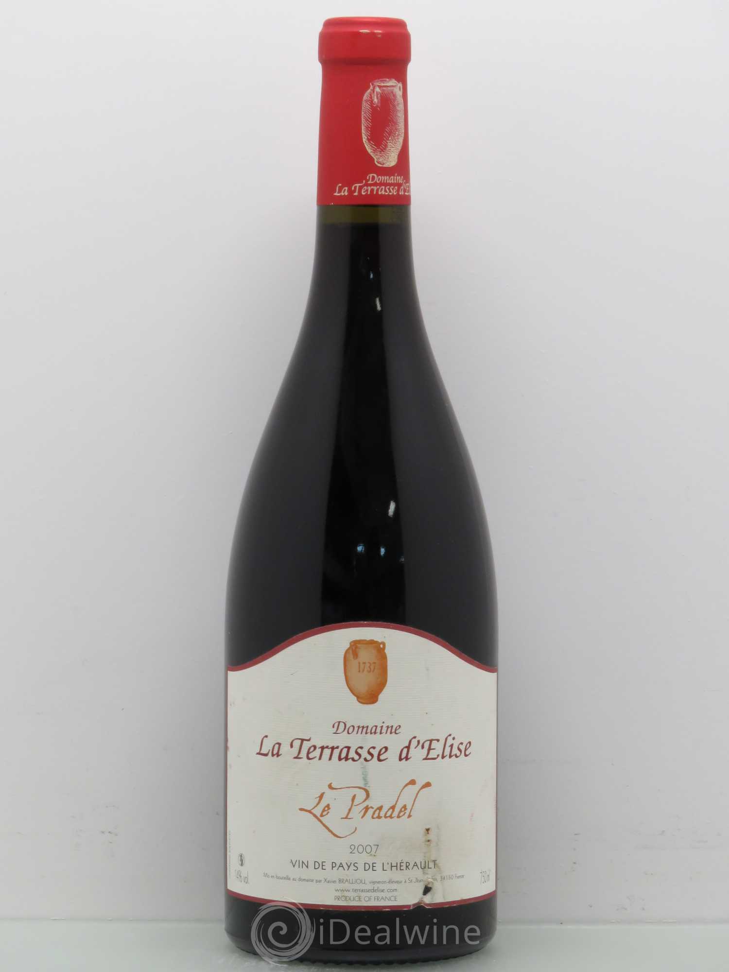 Pays d'Hérault Le Pradel Terrasse d'Elise (Domaine de la) 2007 - Lot de 1 bouteille - 0