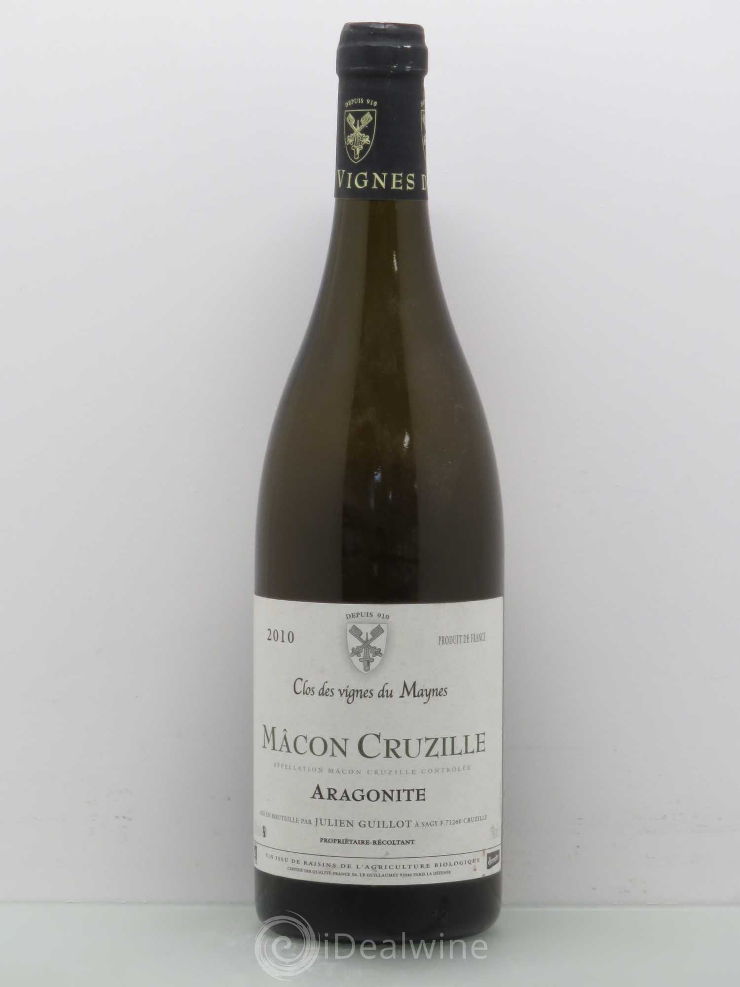 Mâcon Cruzilles Aragonite - Domaine Vignes du Mayne 2010 - Posten von 1 Flasche - 0