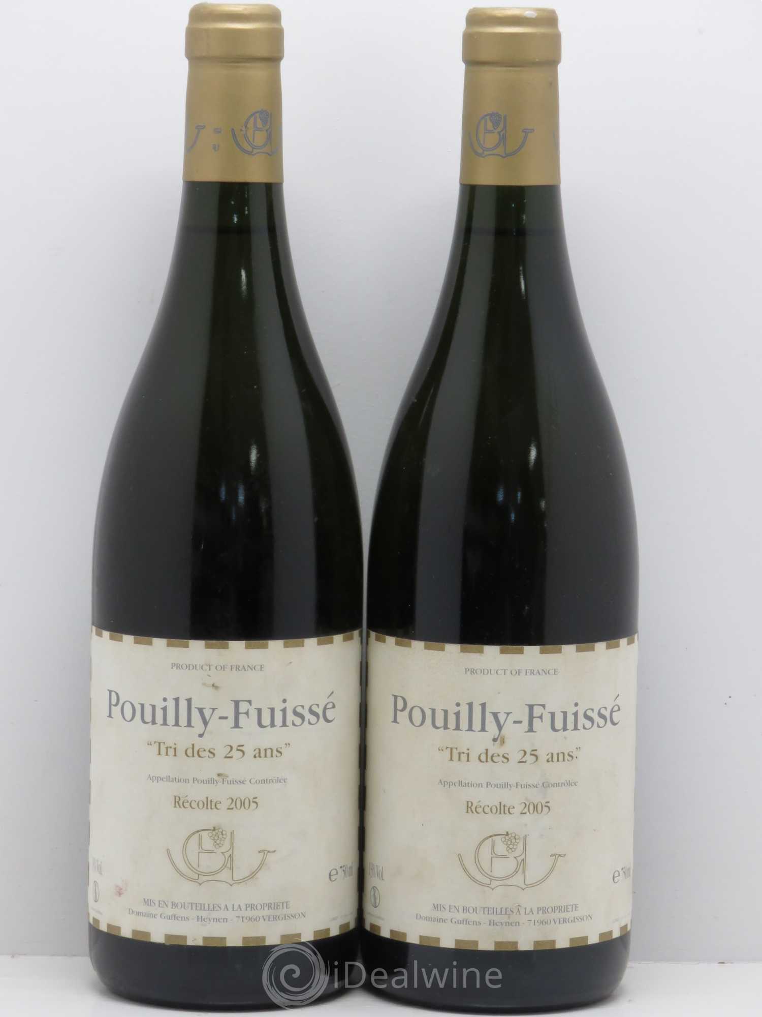 Pouilly-Fuissé Premiers Tris Guffens-Heynen Tri Des 25 ans 2005 - Lot de 2 bouteilles - 0