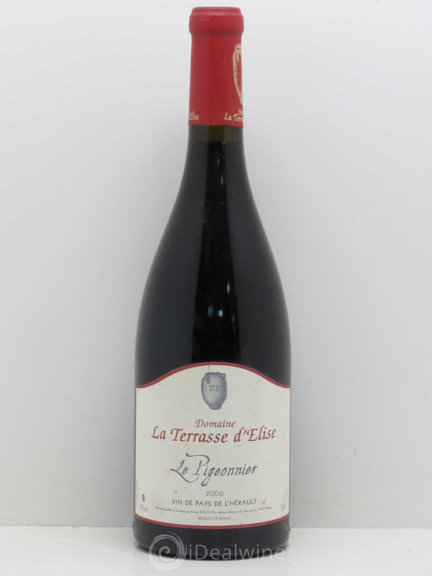 Pays d'Hérault Le Pigeonnier Terrasse d'Elise (Domaine de la) 2006 - Lot de 1 bouteille - 0