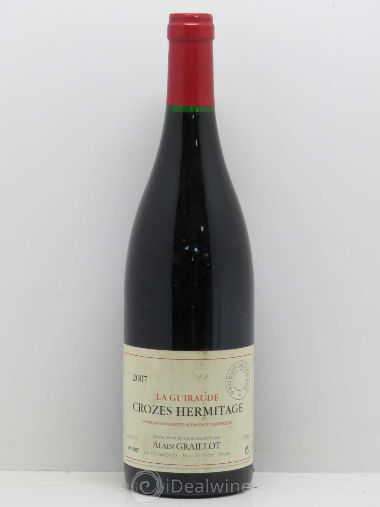 Crozes-Hermitage La Guiraude Domaine Graillot 2007 - Lot de 1 bouteille - 0