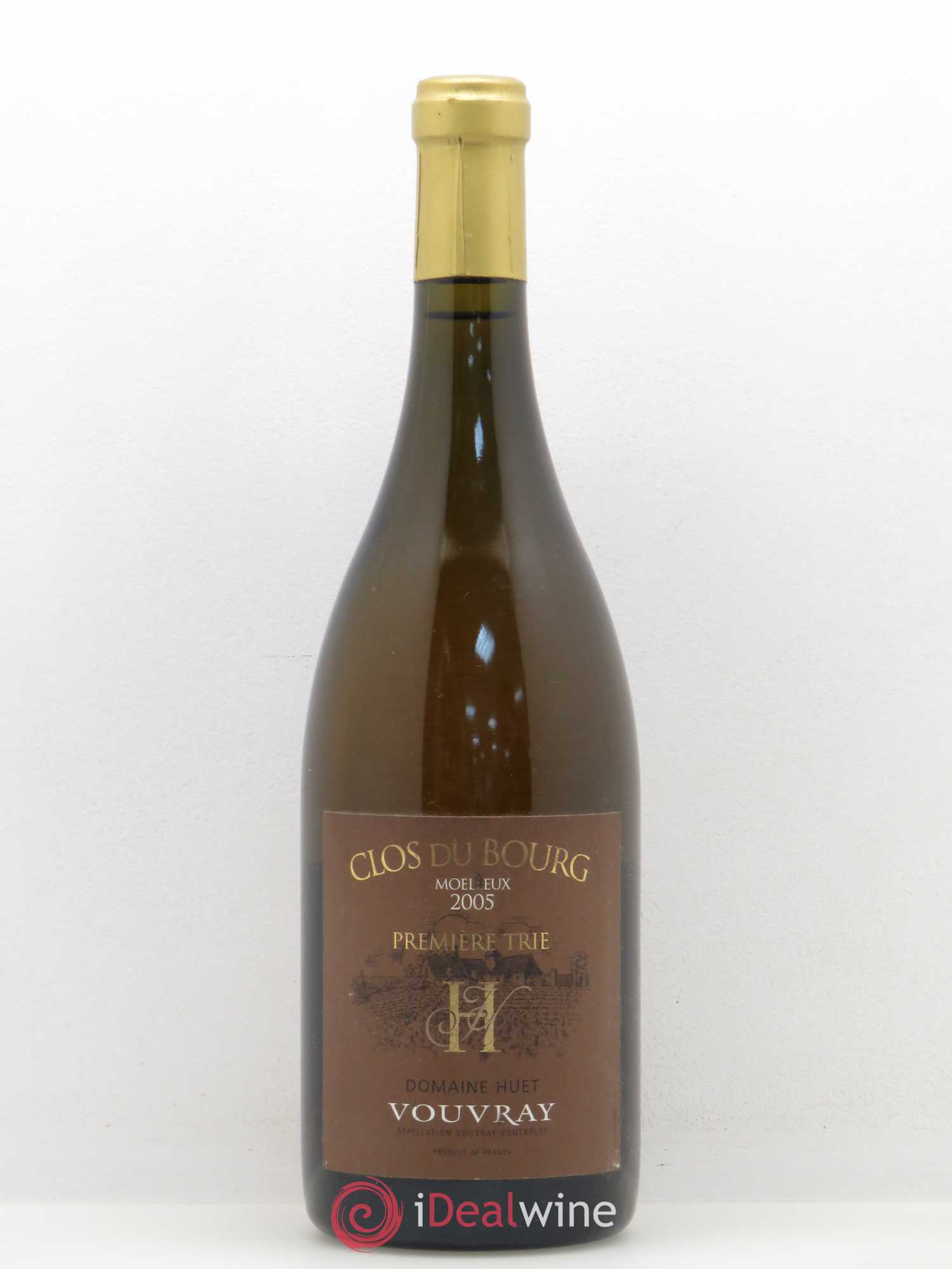 Vouvray Clos du Bourg Moelleux 1ère trie Domaine Huet 2005 - Posten von 1 Flasche - 0