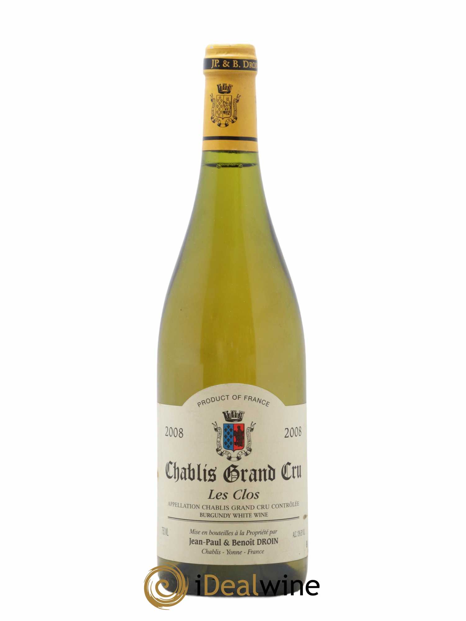 Chablis Grand Cru Les Clos Jean-Paul & Benoît Droin (Domaine) 2008 - Lot de 1 bouteille - 0