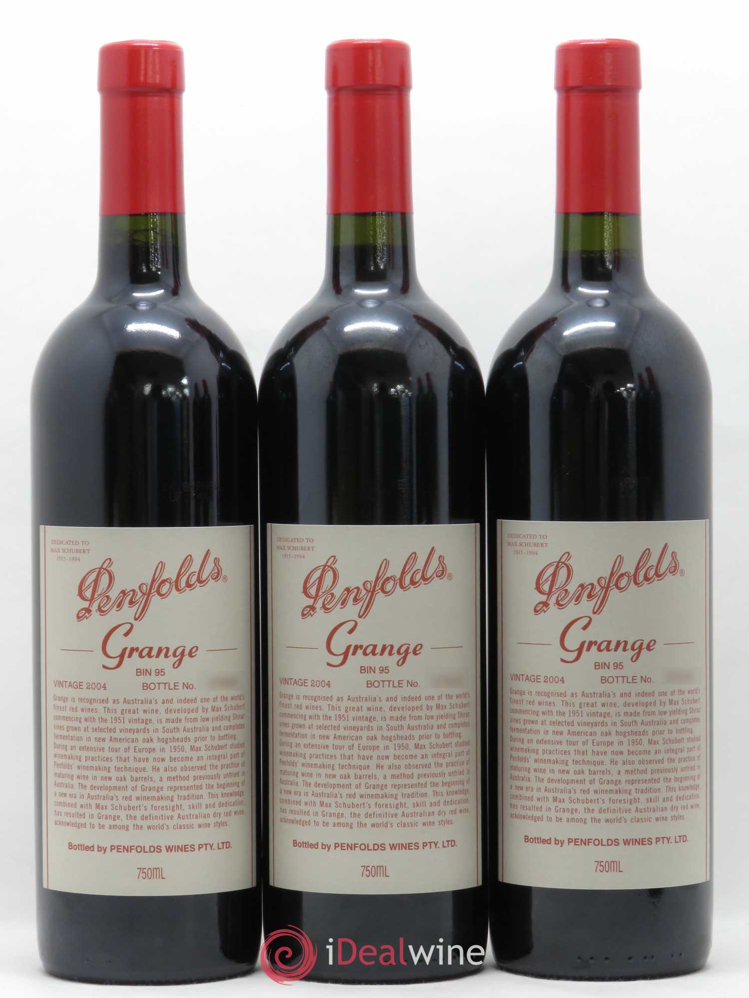South Australia Penfolds Wines Grange Bin 95 2004 - Lot de 6 bouteilles - 1