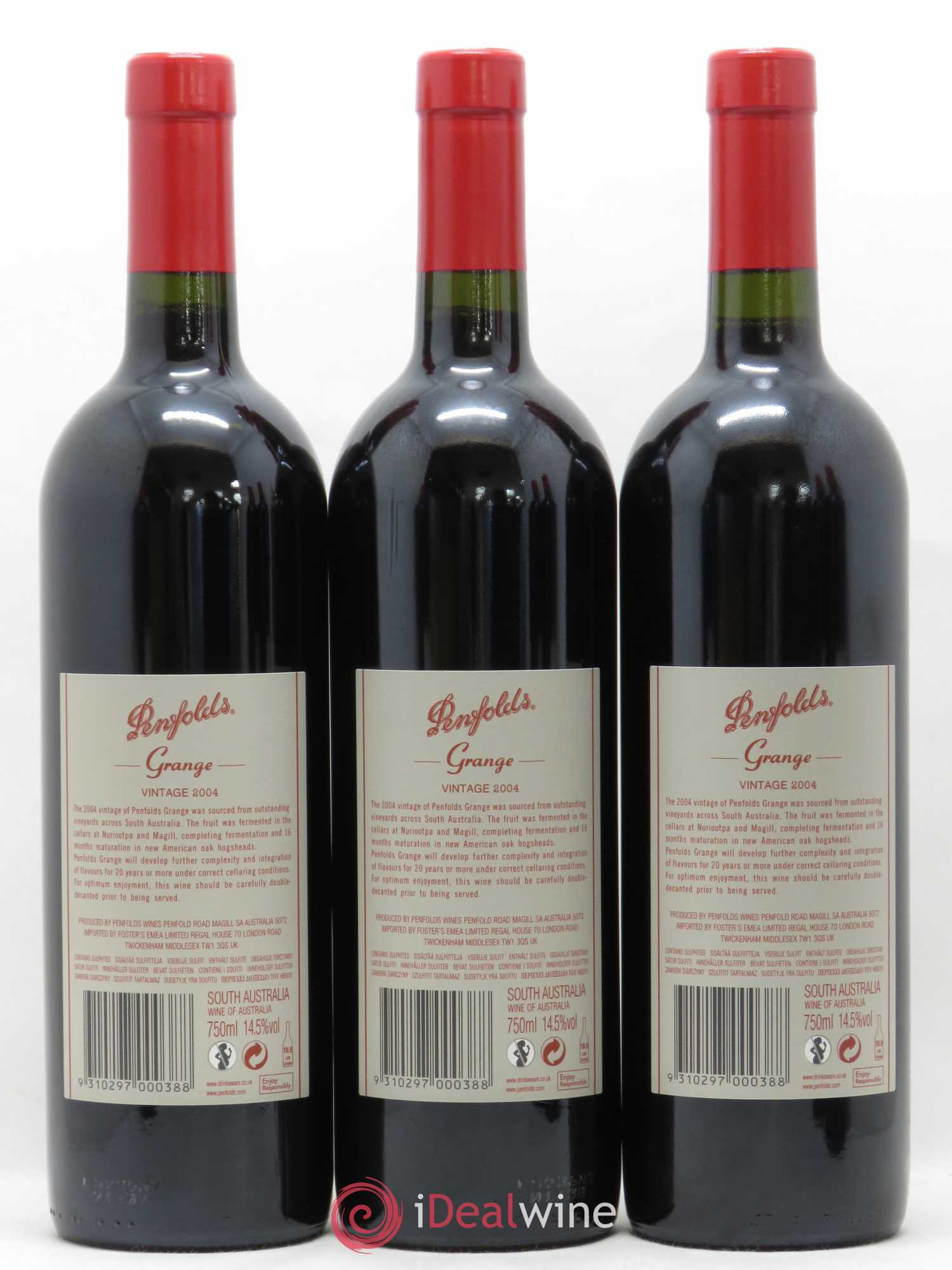 South Australia Penfolds Wines Grange Bin 95 2004 - Lot de 6 bouteilles - 2