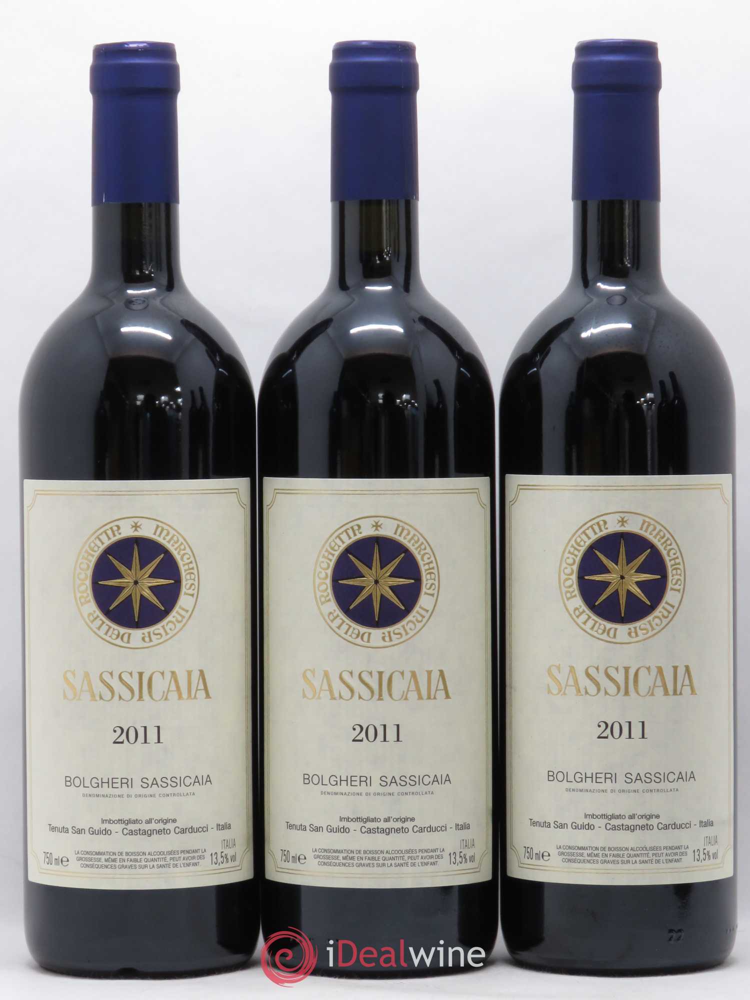 Bolgheri DOC Sassicaia Tenuta San Guido Caisse Prestige 2011 - Lot de 6 bouteilles - 1