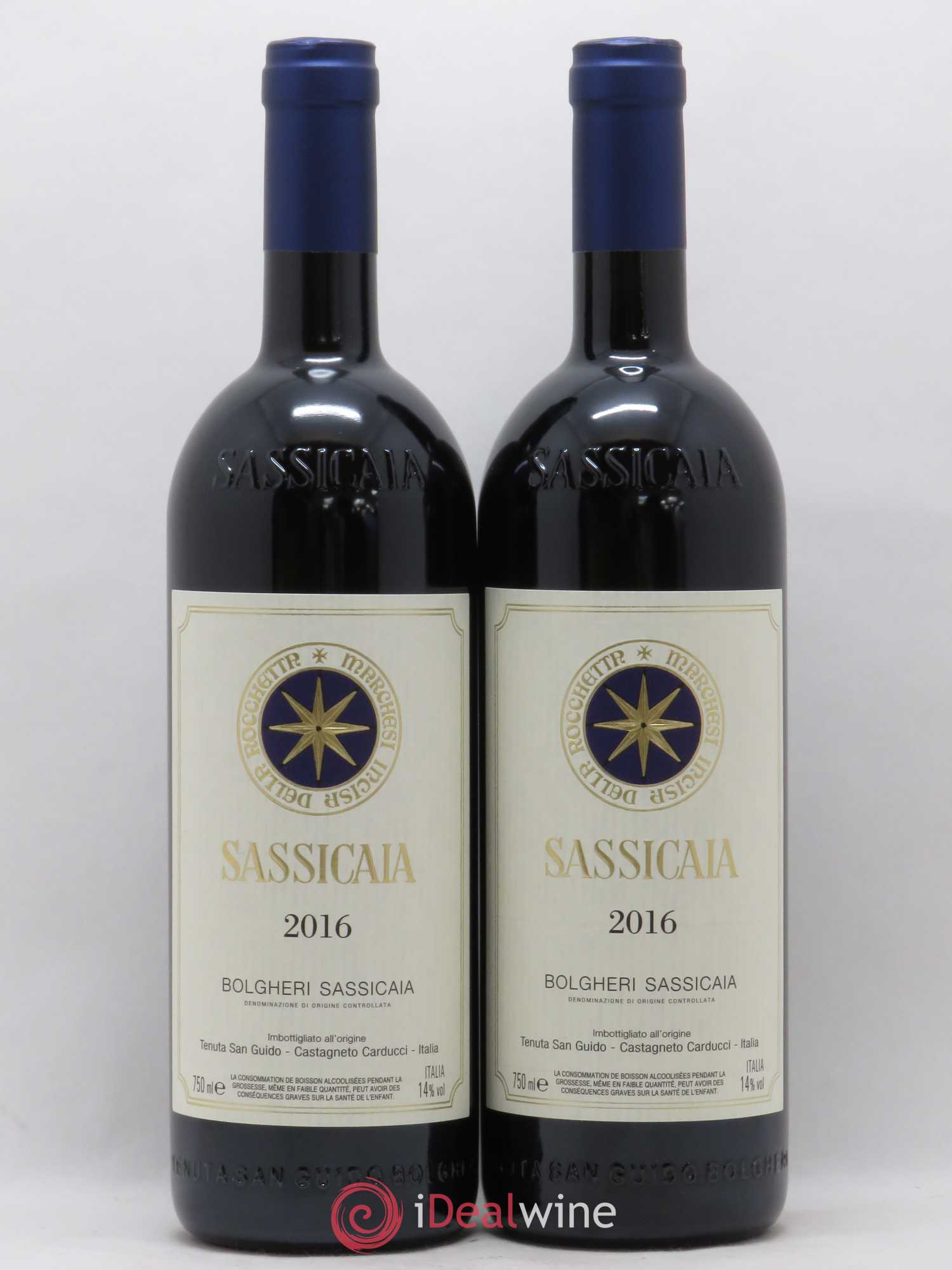 Bolgheri DOC Sassicaia Tenuta San Guido 2016 - Lot de 2 bouteilles - 0