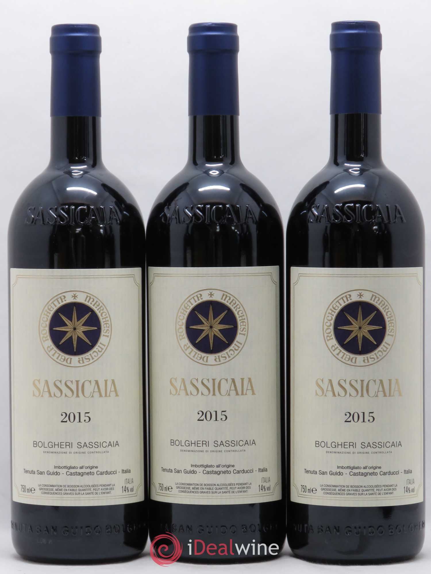Bolgheri DOC Sassicaia Tenuta San Guido 2015 - Lot de 6 bouteilles - 1