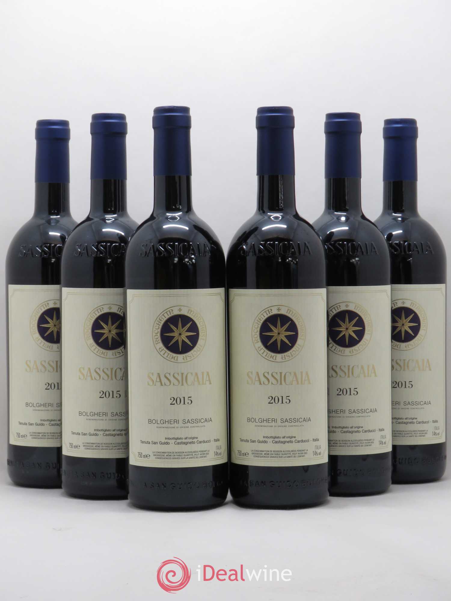 Bolgheri DOC Sassicaia Tenuta San Guido 2015 - Lot de 6 bouteilles - 0