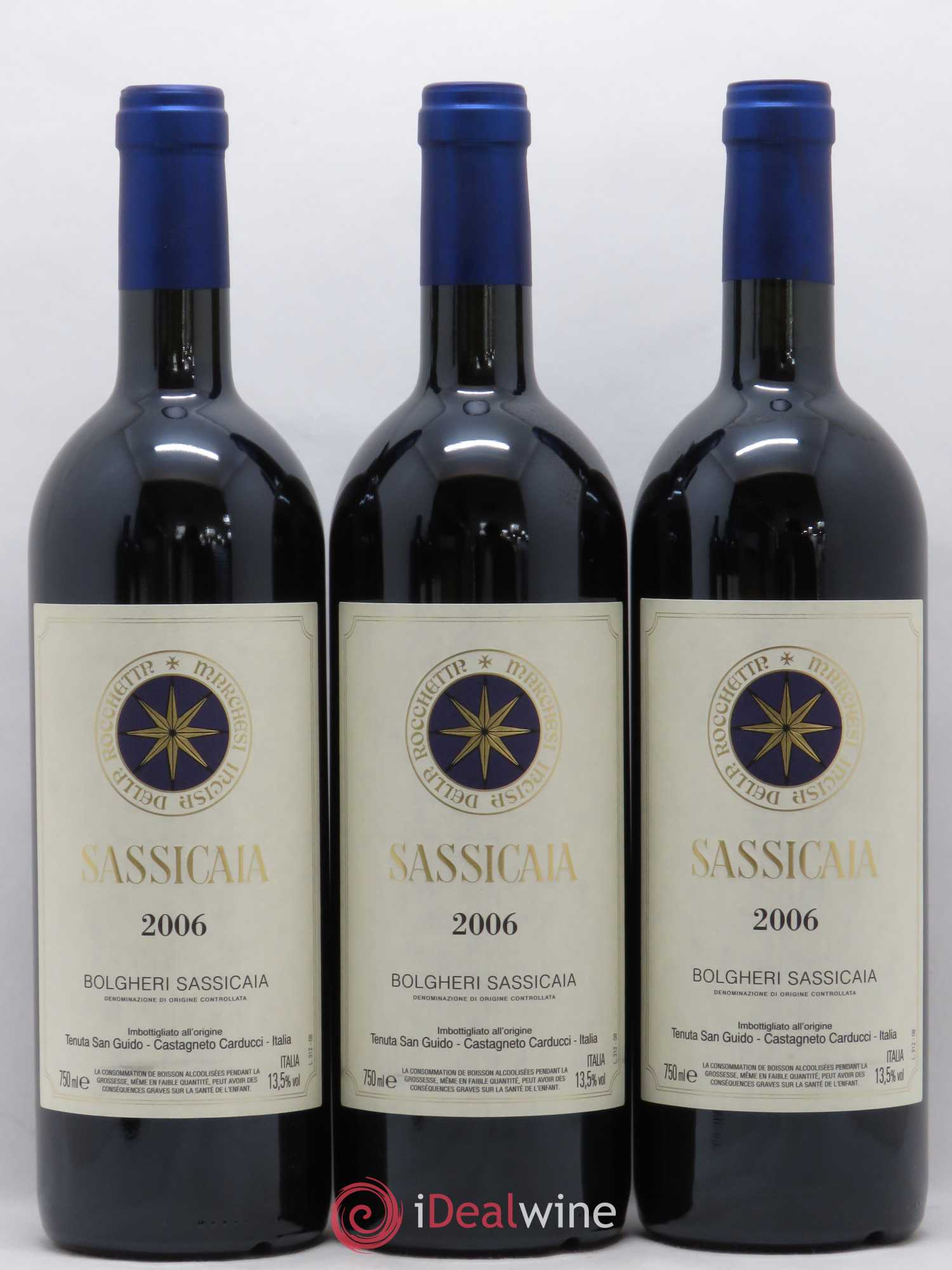 Bolgheri DOC Sassicaia Tenuta San Guido Caisse prestige 2006 - Lot de 12 bouteilles - 2