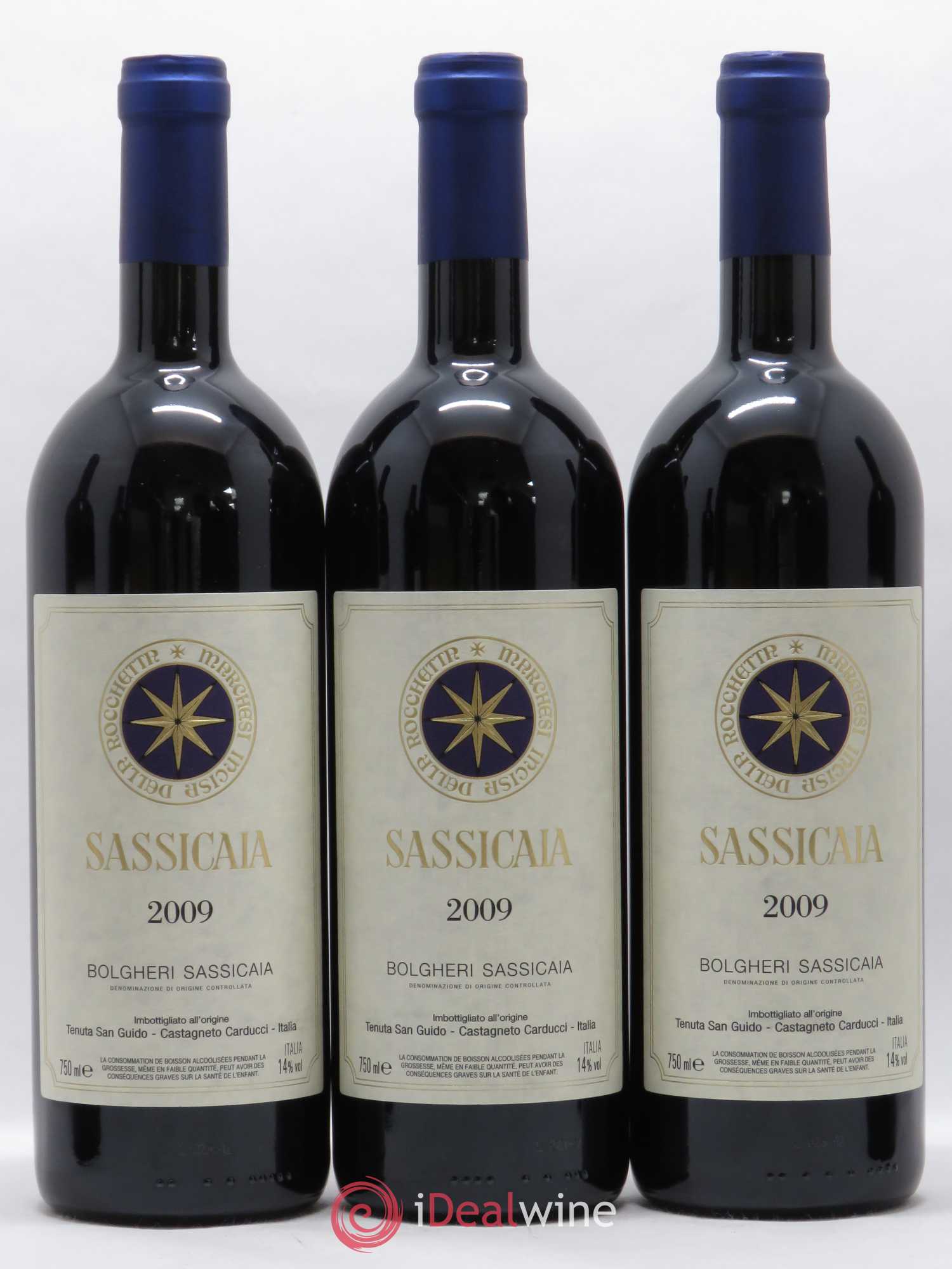 Bolgheri DOC Sassicaia Tenuta San Guido Caisse Prestige 2009 - Lot de 12 bouteilles - 1