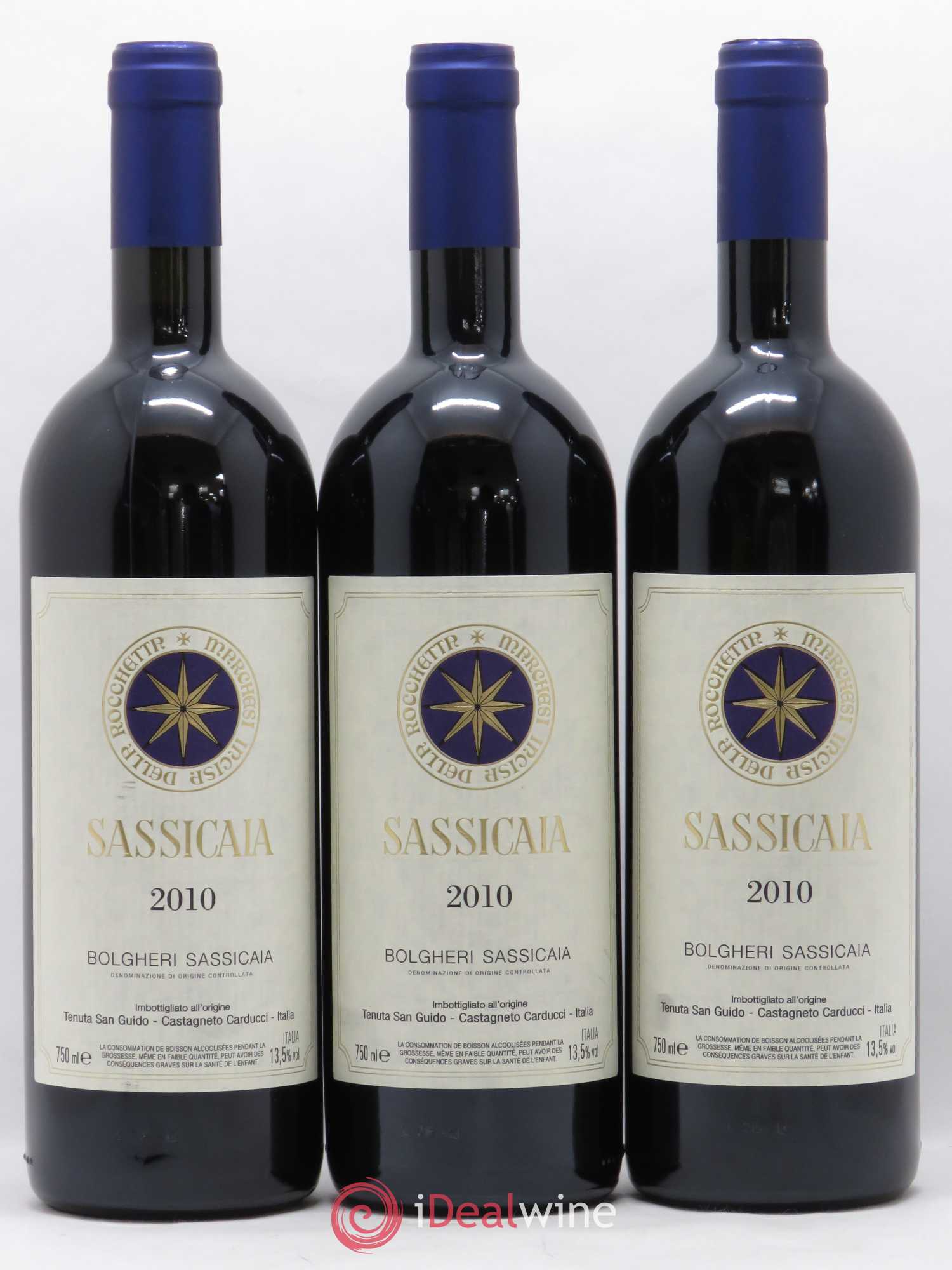 Bolgheri DOC Sassicaia Tenuta San Guido Caisse Prestige 2010 - Lot de 12 bouteilles - 1
