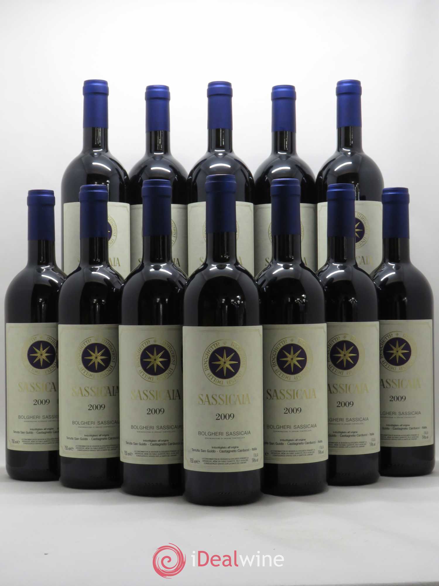 Bolgheri DOC Sassicaia Tenuta San Guido Caisse Prestige 2009 - Lotto di 12 bottiglie - 0