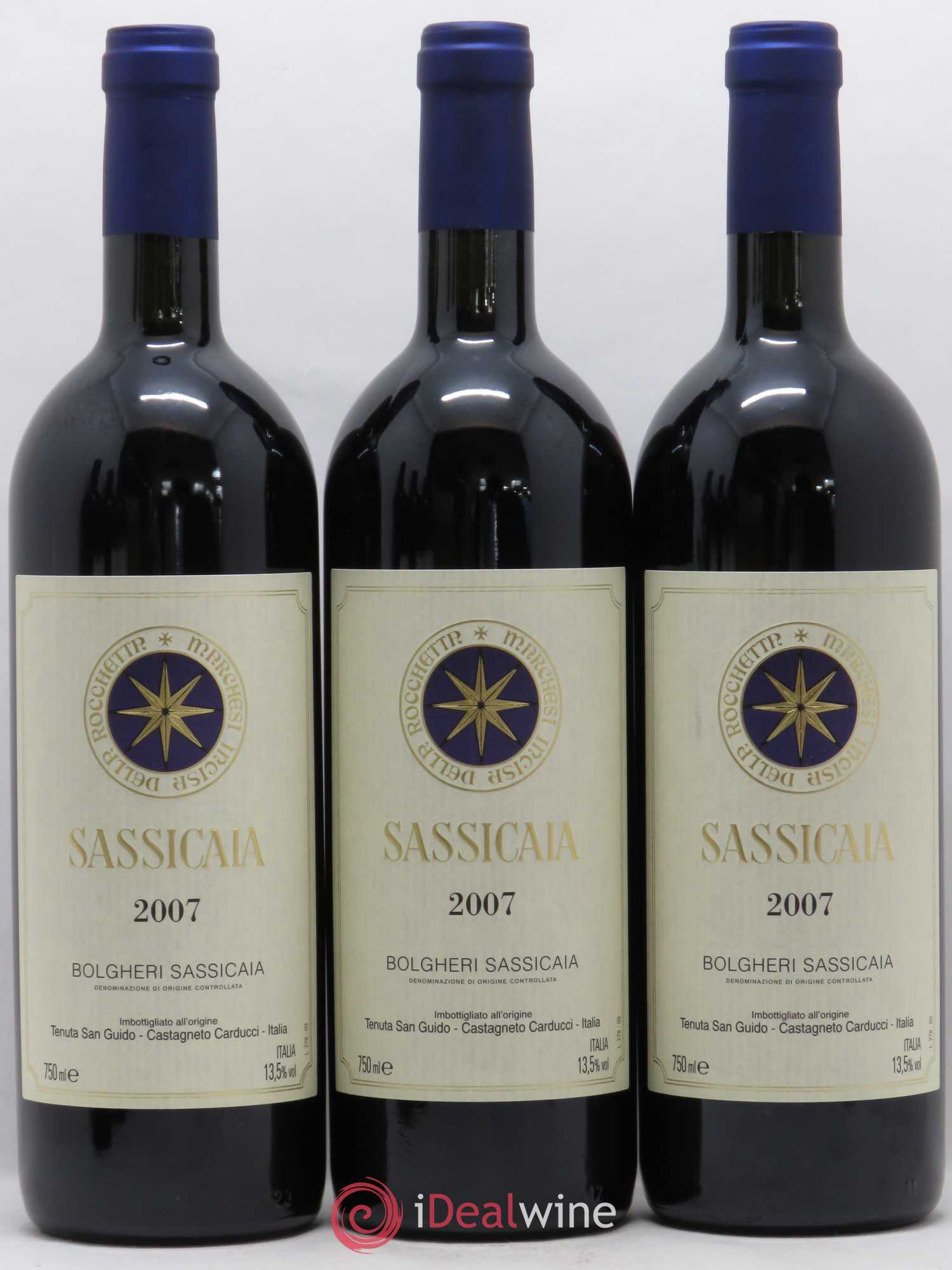 Bolgheri DOC Sassicaia Tenuta San Guido Caisse Prestige 2007 - Lotto di 12 bottiglie - 1