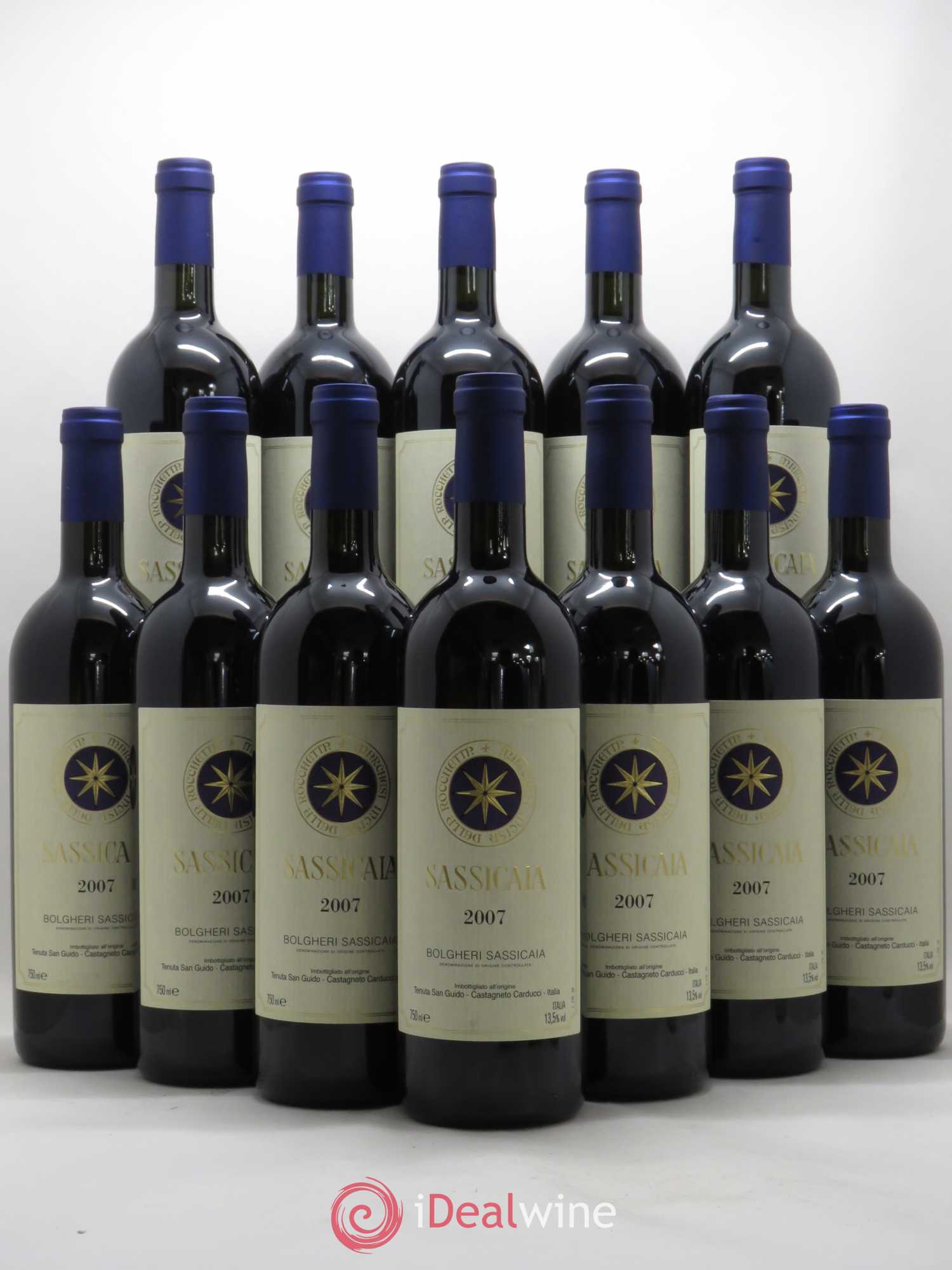 Bolgheri DOC Sassicaia Tenuta San Guido Caisse Prestige 2007 - Lotto di 12 bottiglie - 0