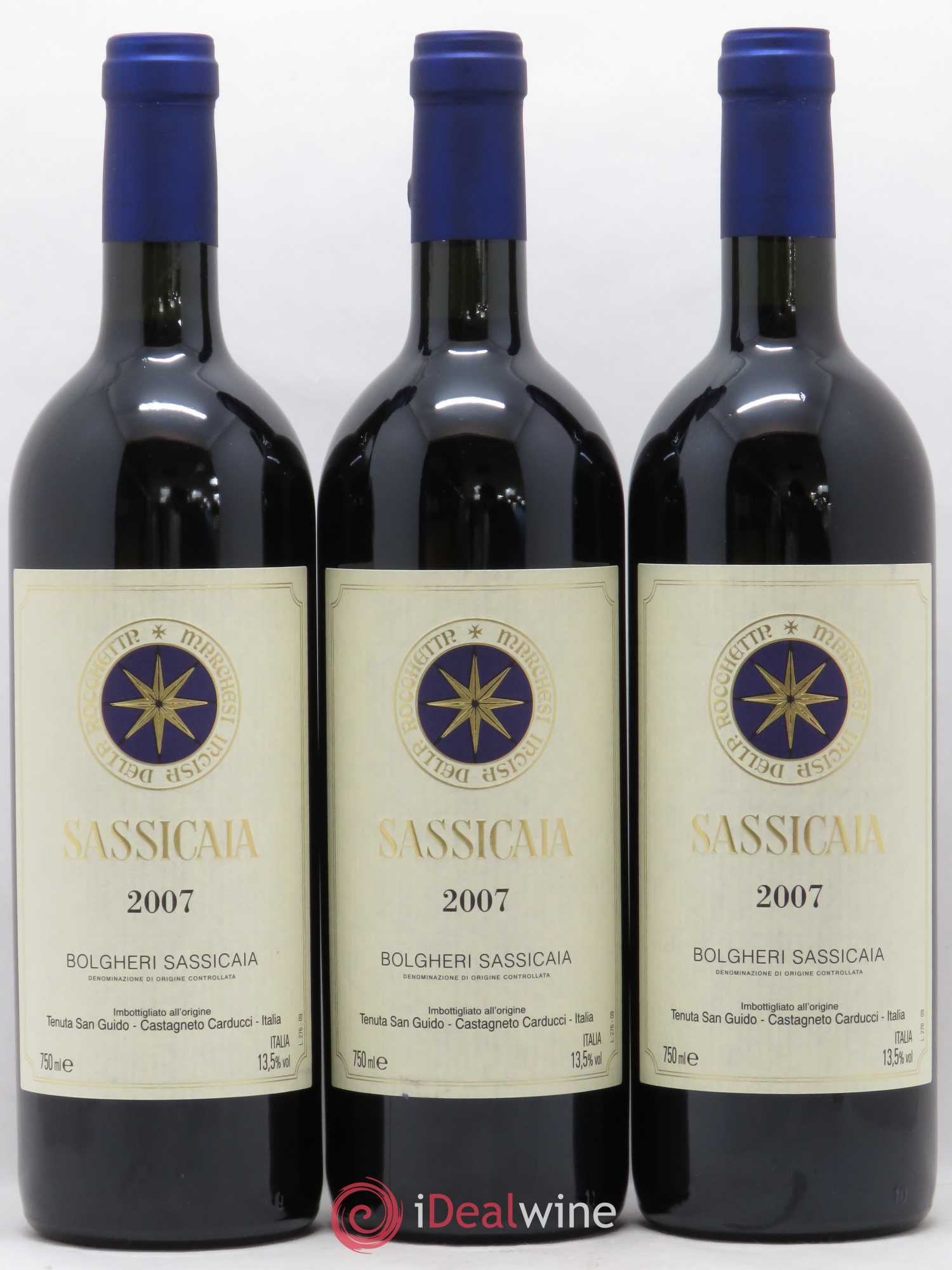 Bolgheri DOC Sassicaia Tenuta San Guido Caisse Prestige 2007 - Lot de 12 bouteilles - 1