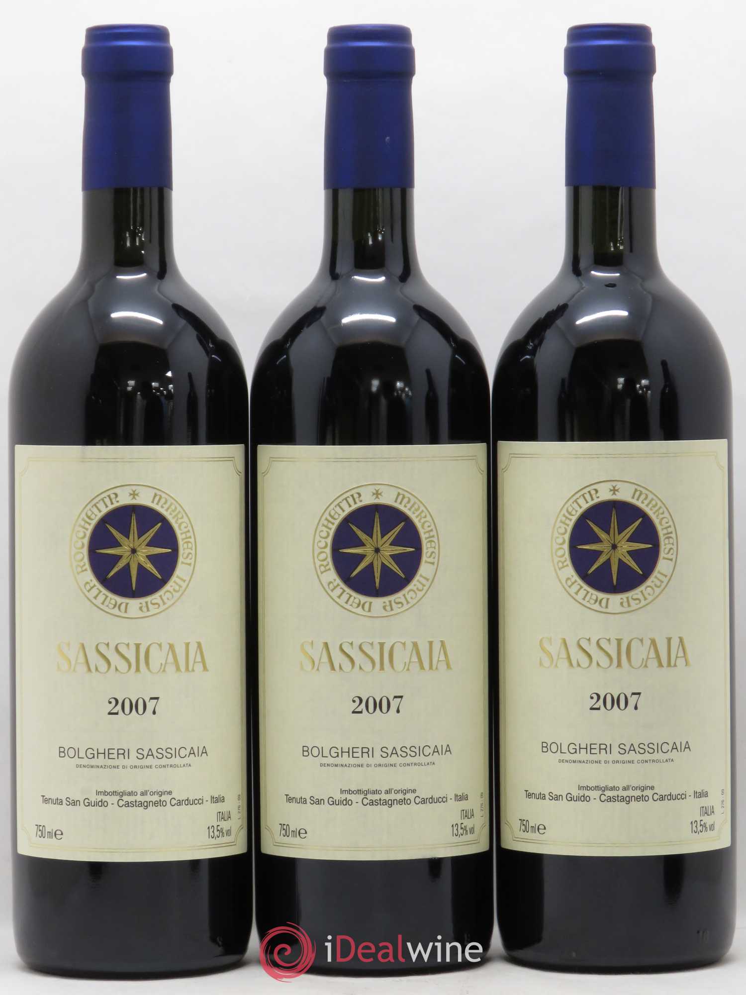 Bolgheri DOC Sassicaia Tenuta San Guido Caisse Prestige 2007 - Lot de 12 bouteilles - 2