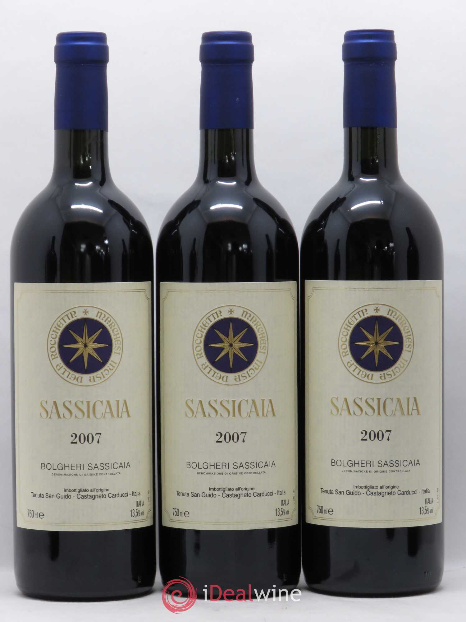 Bolgheri DOC Sassicaia Tenuta San Guido Caisse Prestige 2007 - Lot de 12 bouteilles - 3