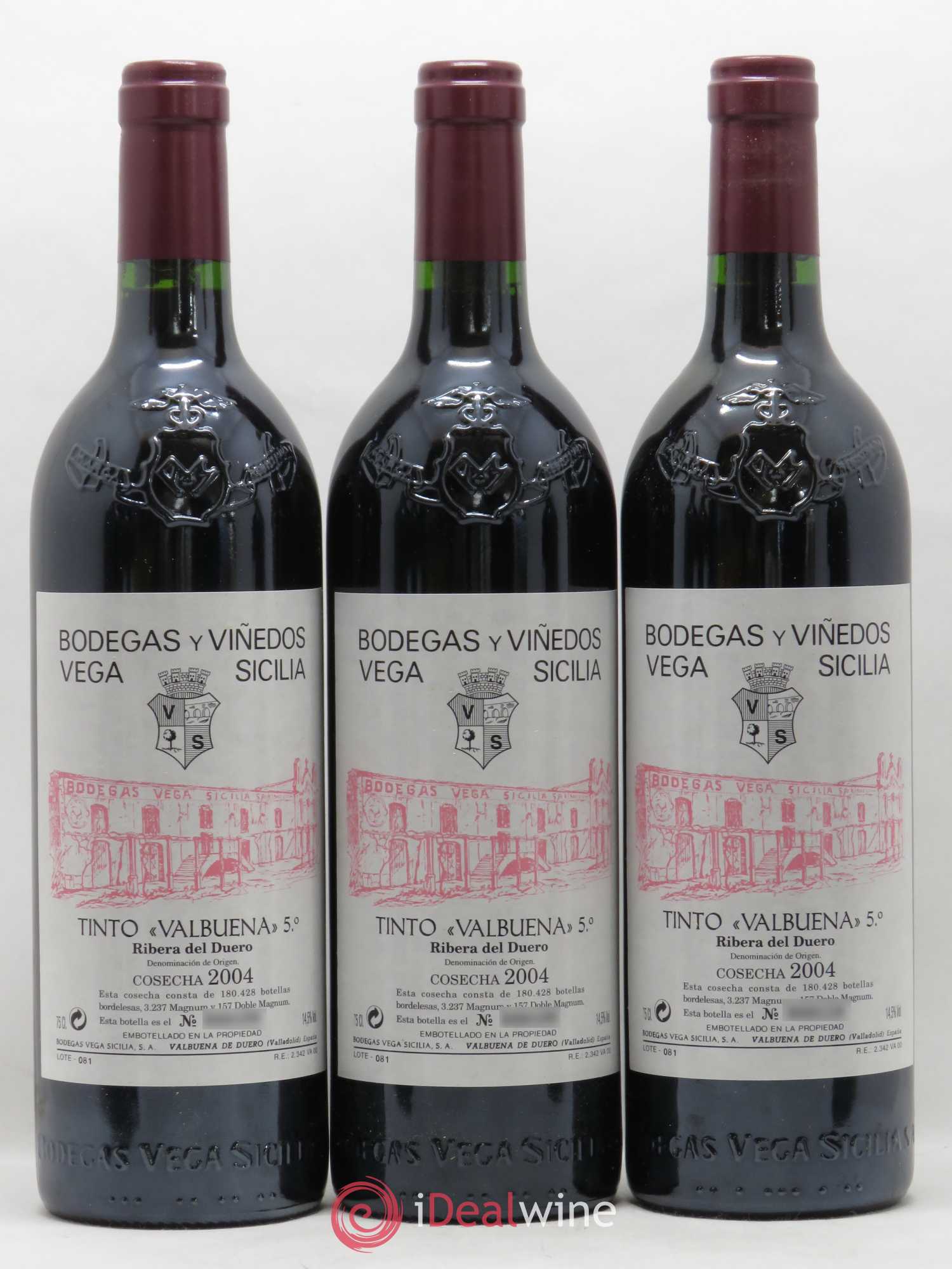 Ribera Del Duero DO Vega Sicilia Valbuena 5 ano Famille Alvarez 2004 - Lot de 6 bouteilles - 2