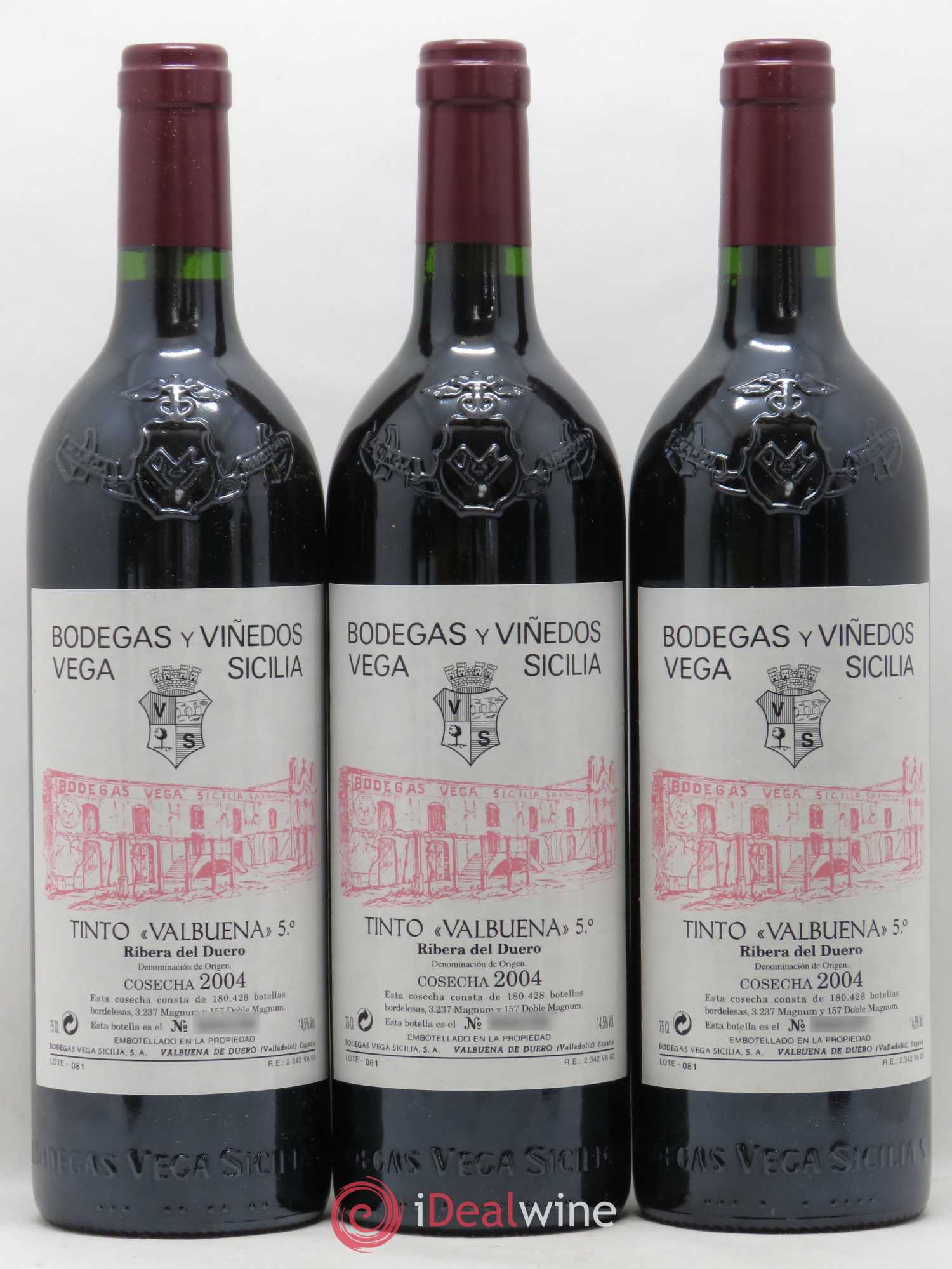 Ribera Del Duero DO Vega Sicilia Valbuena 5 ano Famille Alvarez 2004 - Lot de 6 bouteilles - 2