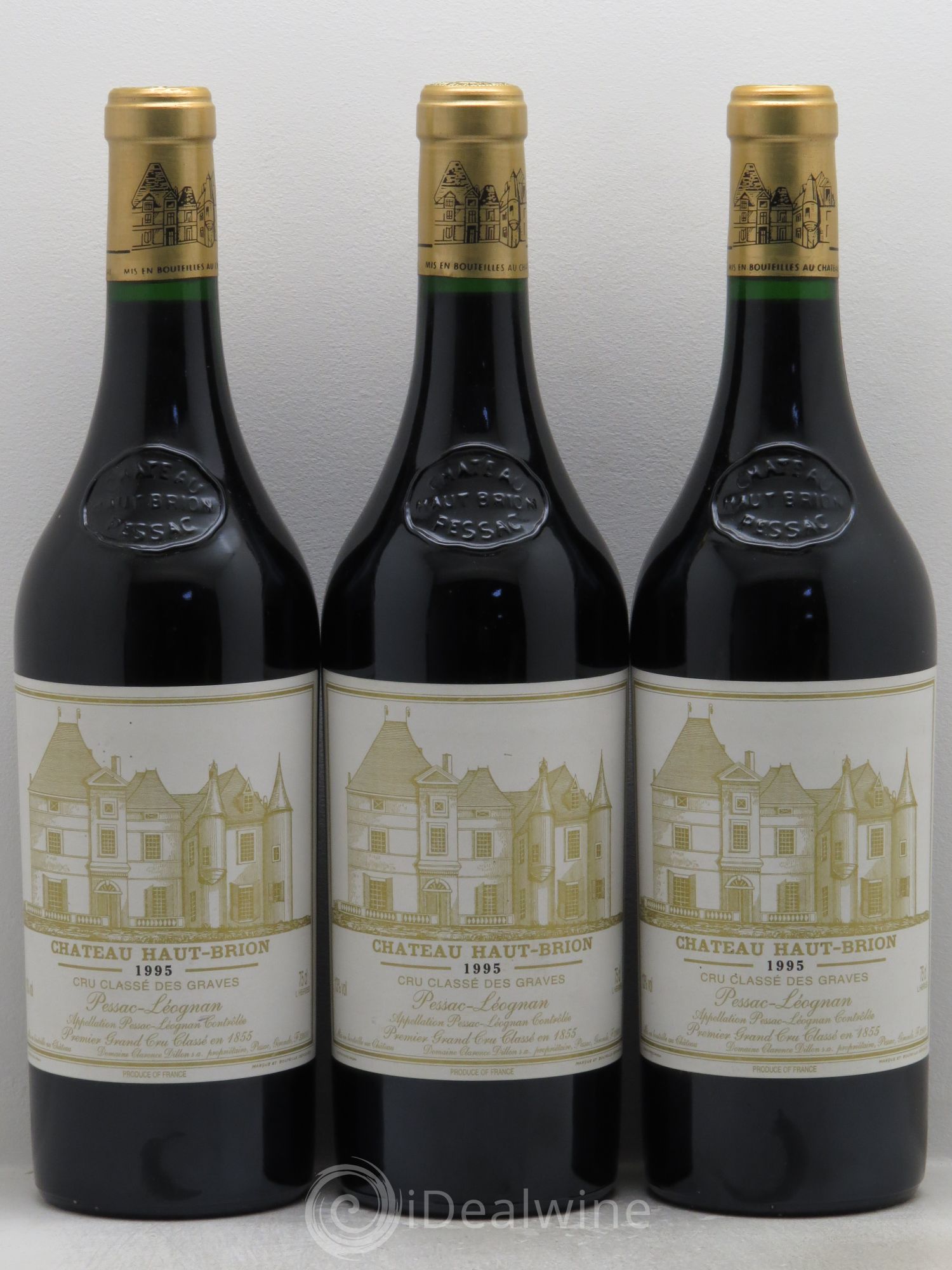 Château Haut Brion 1er Grand Cru Classé 1995 - Lot de 3 bouteilles - 0
