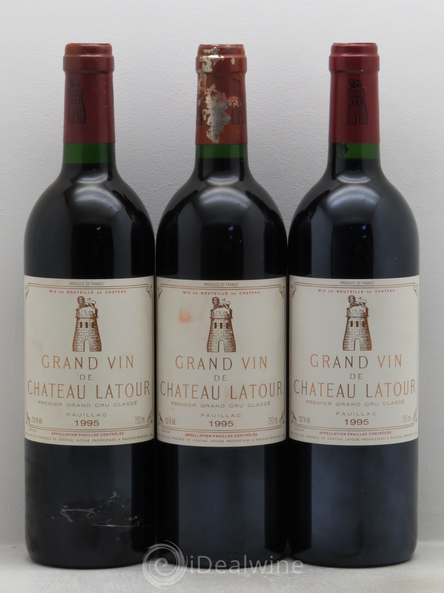 Château Latour 1er Grand Cru Classé 1995 - Lot de 3 bouteilles - 0
