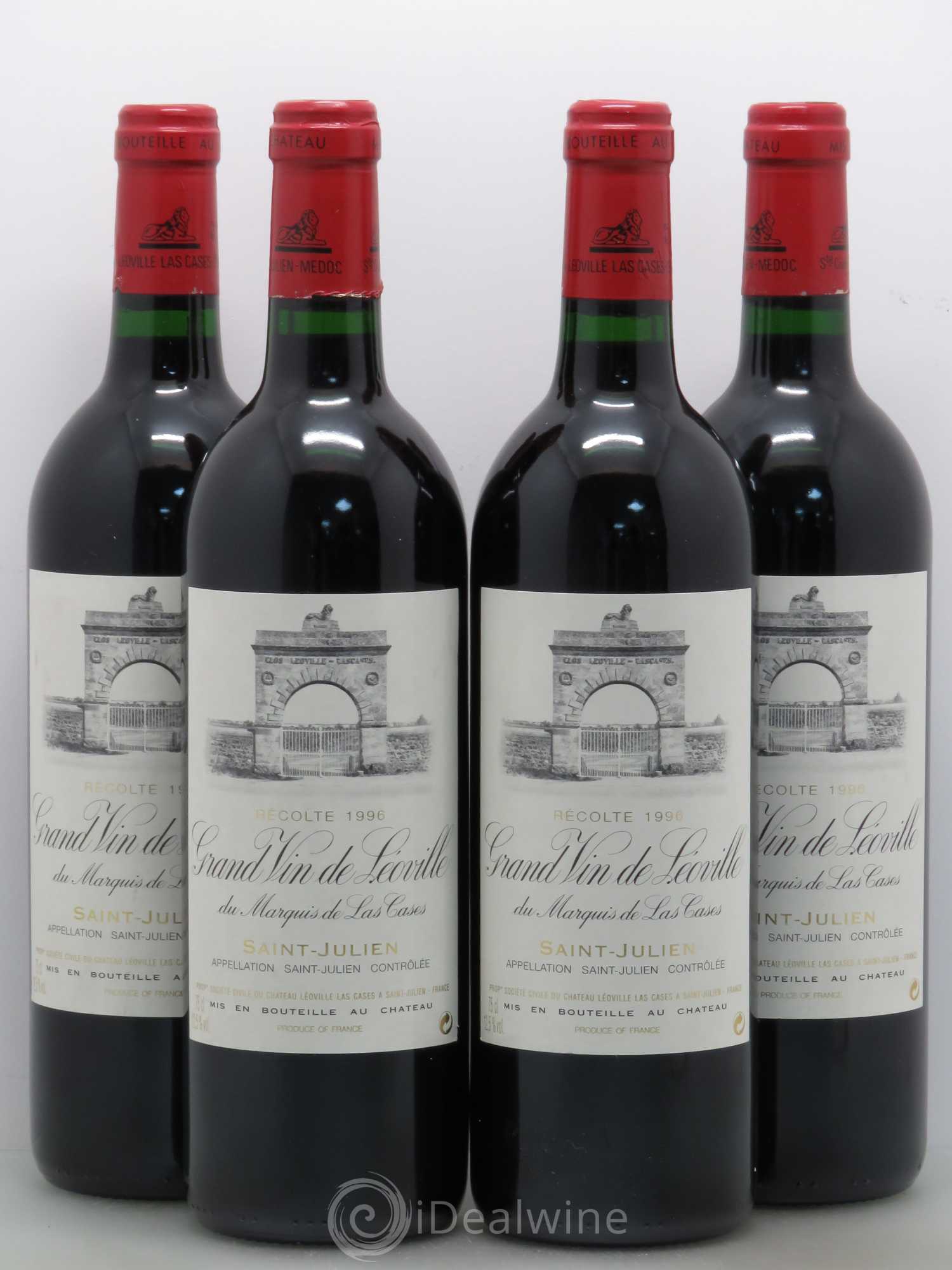 Château Léoville Las Cases 2ème Grand Cru Classé 1996 - Lot de 4 bouteilles - 0
