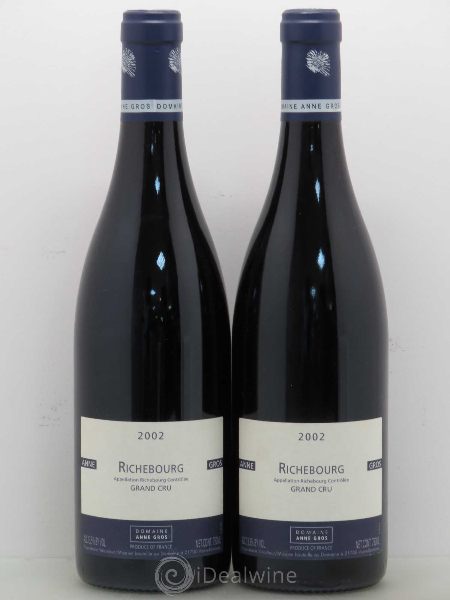 Richebourg Grand Cru Anne Gros 2002 - Lot de 2 bouteilles - 0