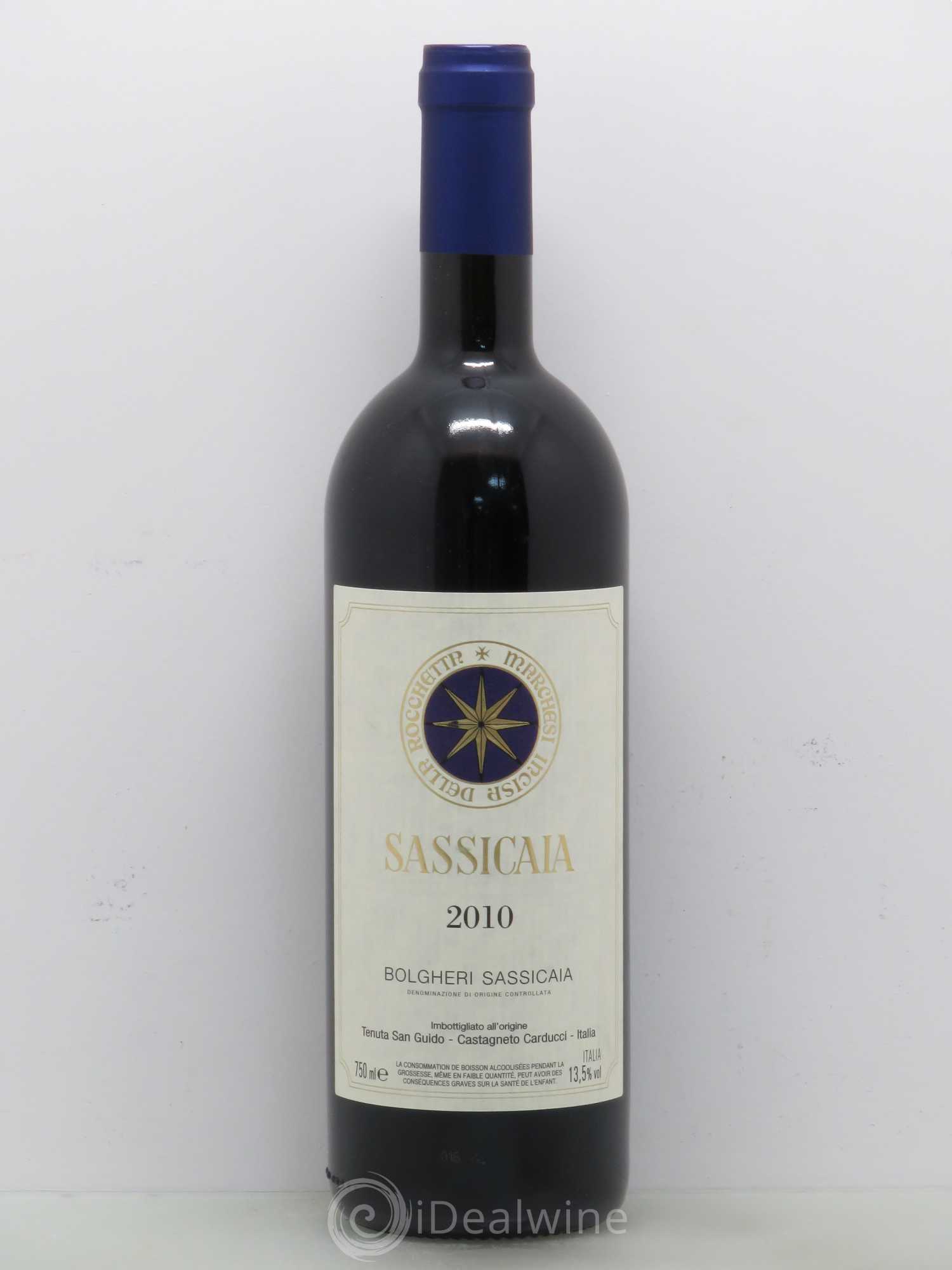 Bolgheri DOC Sassicaia Tenuta San Guido 2010 - Lot de 1 bouteille - 0