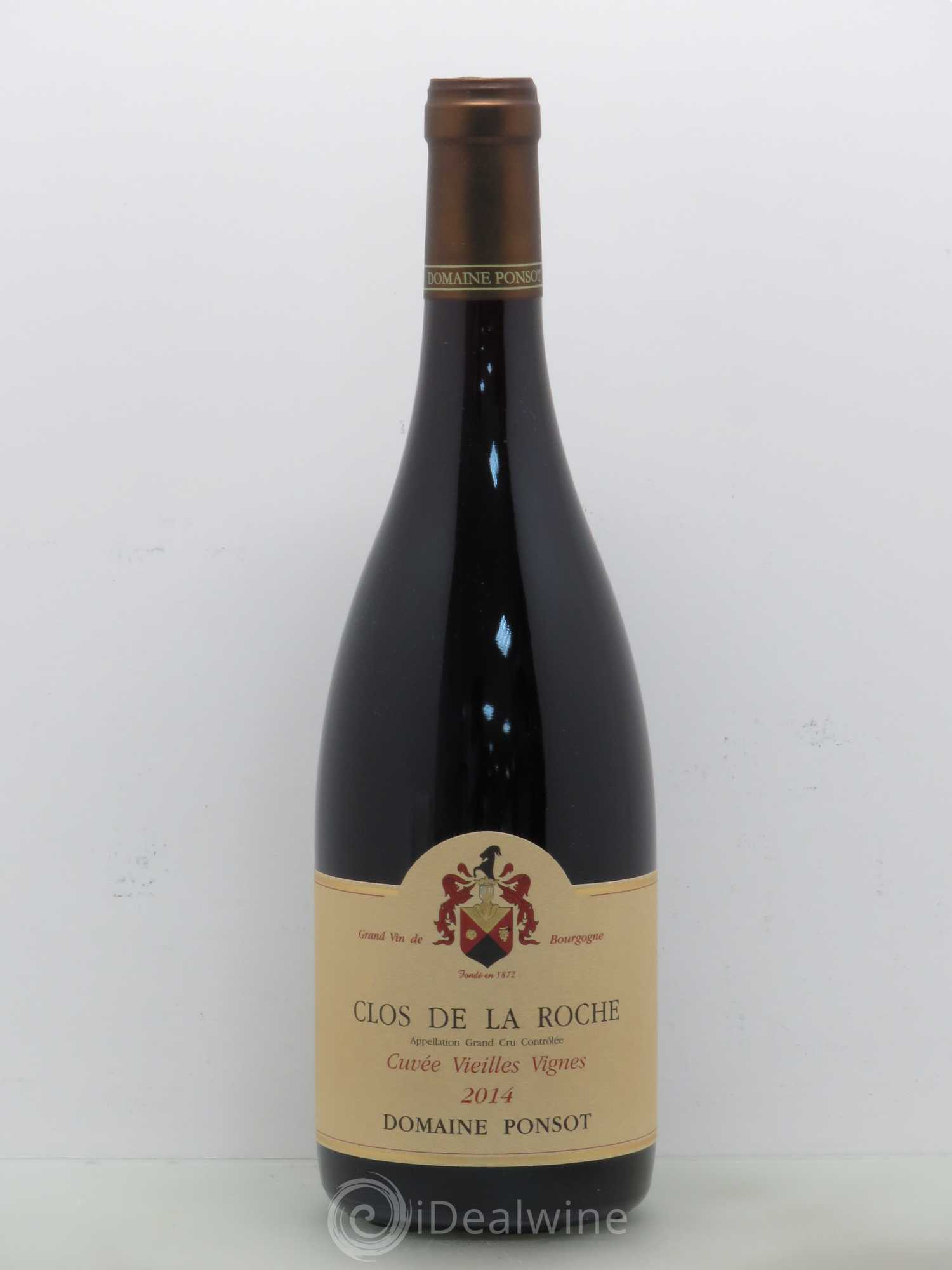Clos de la Roche Grand Cru Vieilles Vignes Ponsot (Domaine) 2014 - Lot de 1 bouteille - 0