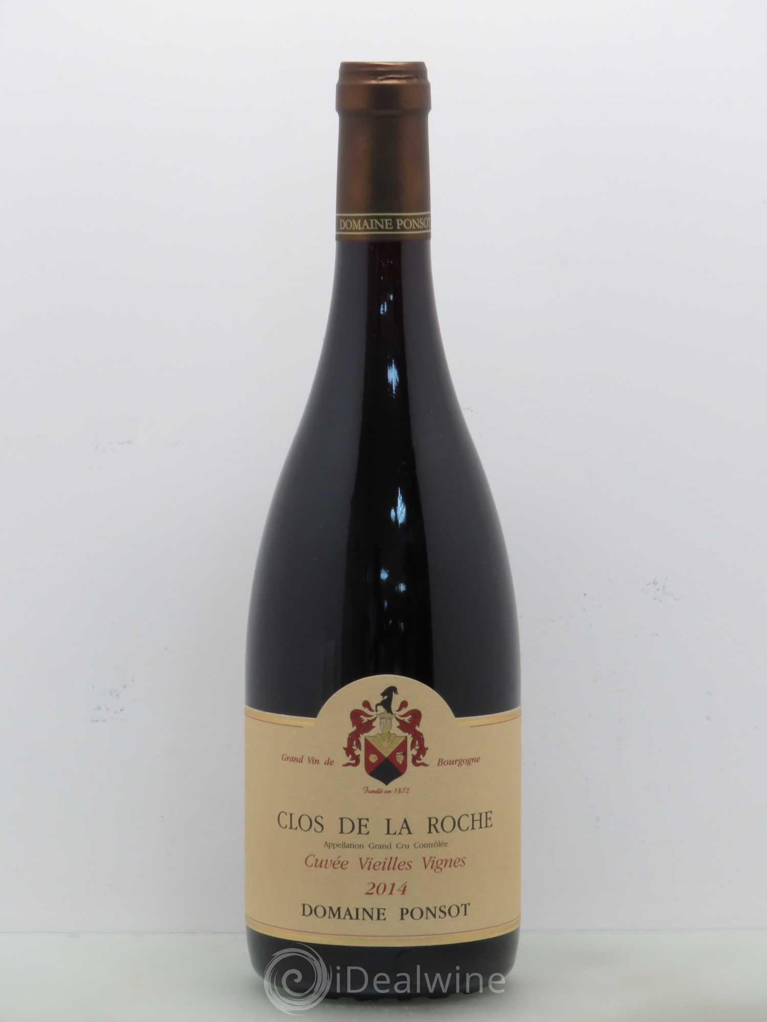 Clos de la Roche Grand Cru Vieilles Vignes Ponsot (Domaine) 2014 - Lot de 1 bouteille - 0