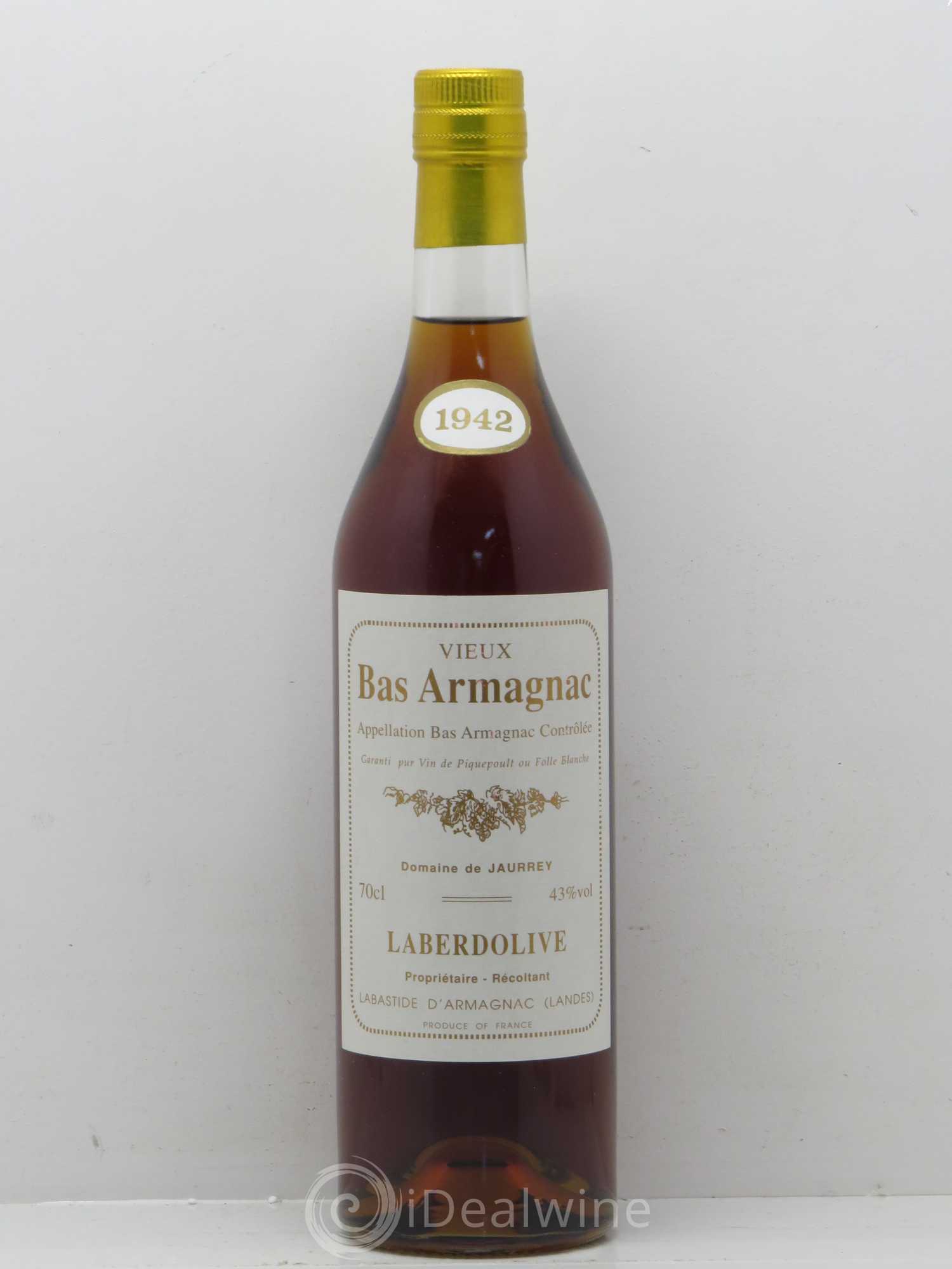 Bas-Armagnac Vieux Bas Armagnac Laberdolive Domaine Jaurrey 1942 - Posten von 1 Flasche - 0