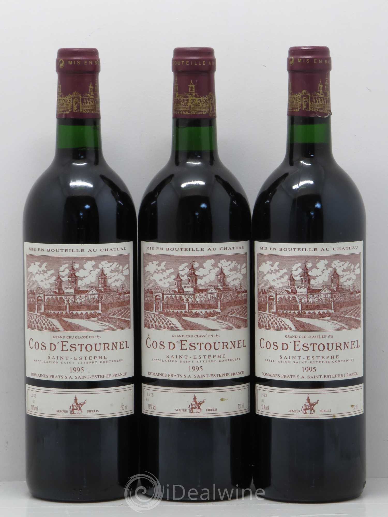 Cos d'Estournel 2ème Grand Cru Classé 1995 - Lot de 3 bouteilles - 0