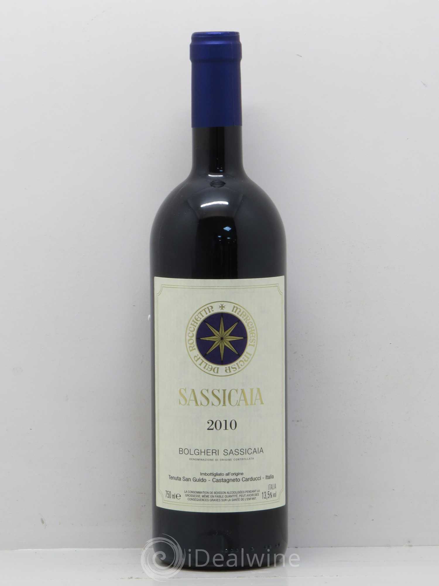 Bolgheri DOC Sassicaia Tenuta San Guido 2010 - Lot de 1 bouteille - 0