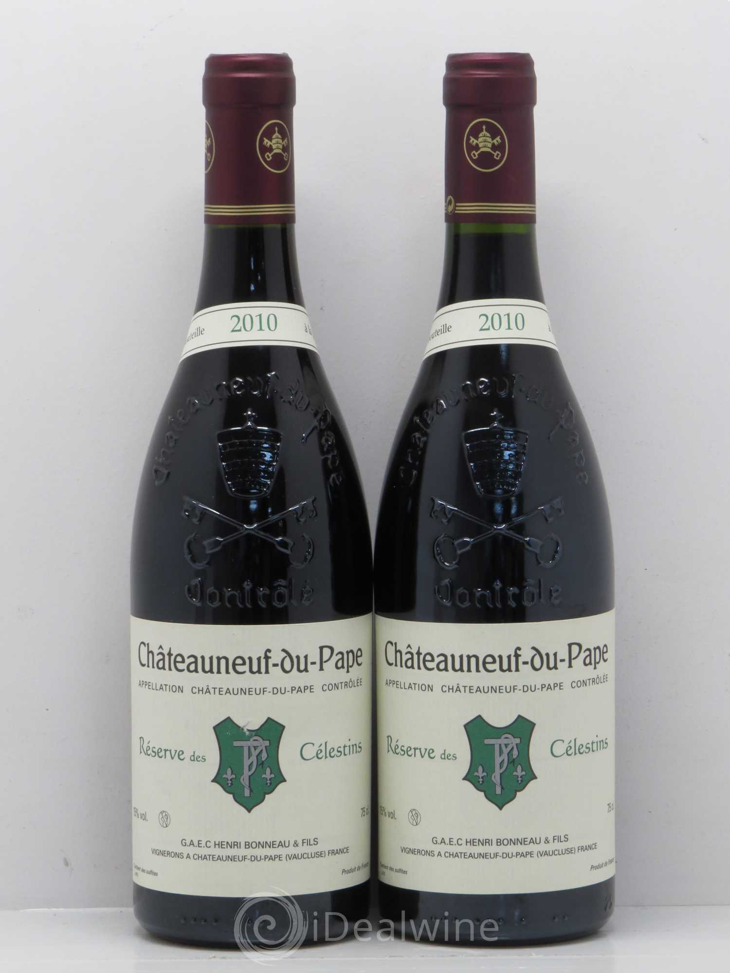 Châteauneuf-du-Pape Réserve des Célestins Henri Bonneau & Fils 2010 - Lot de 2 bouteilles - 0
