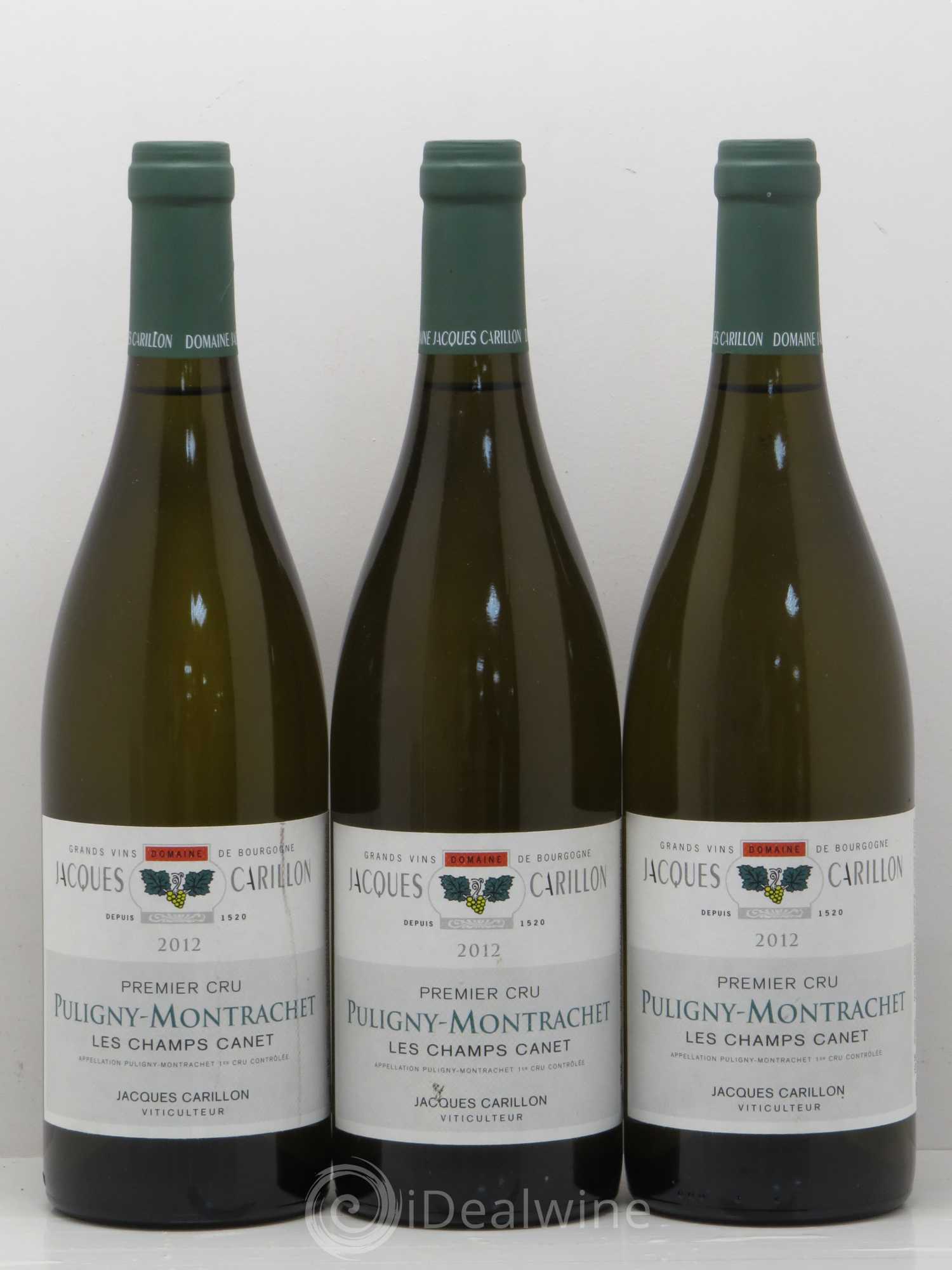 Puligny-Montrachet 1er Cru Les Champs Canet Jacques Carillon 2012 - Posten von 3 Flaschen - 0