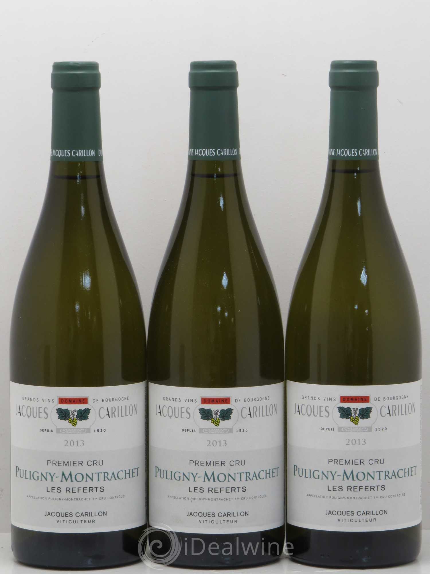 Puligny-Montrachet 1er Cru Les Referts Jacques Carillon 2013 - Lot de 3 bouteilles - 0
