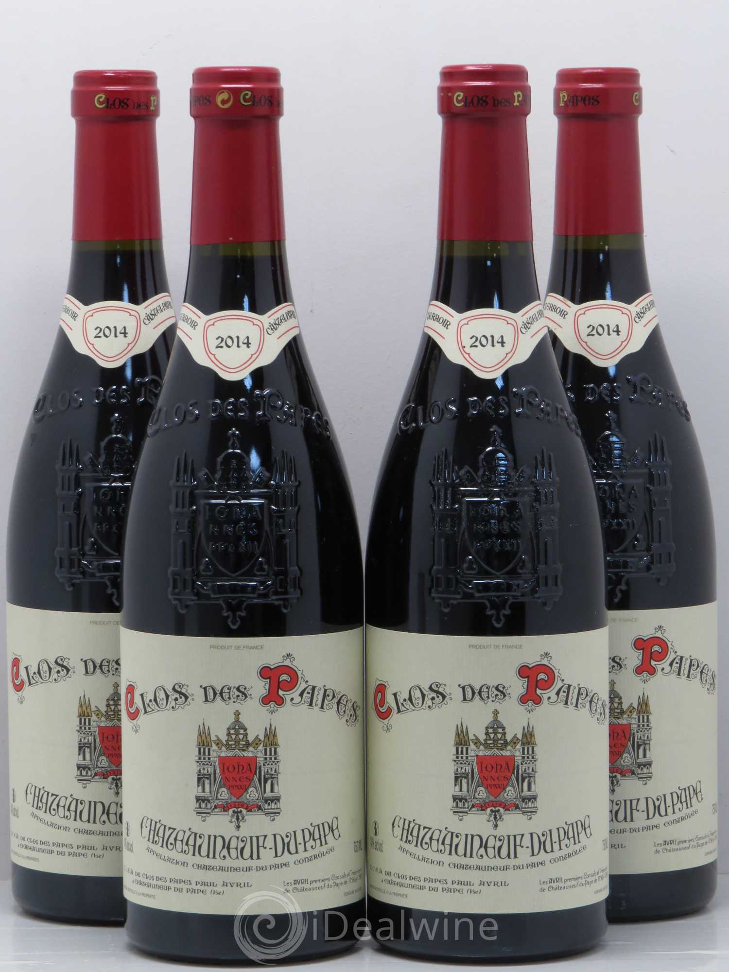 Châteauneuf-du-Pape Clos des Papes - Paul Avril 2014 - Lot de 4 bouteilles - 0