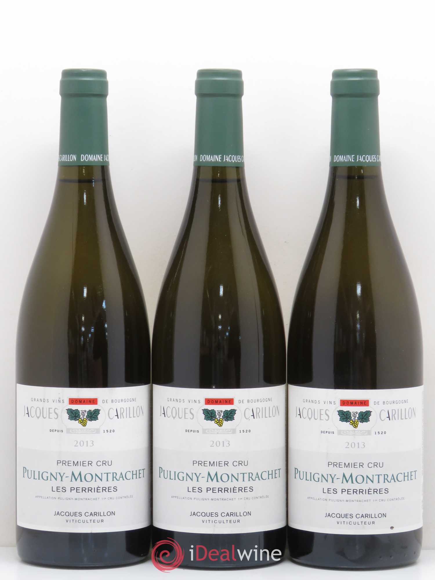 Puligny-Montrachet 1er Cru Perrieres Domaine Jacques Carillon 2013 - Posten von 3 Flaschen - 0