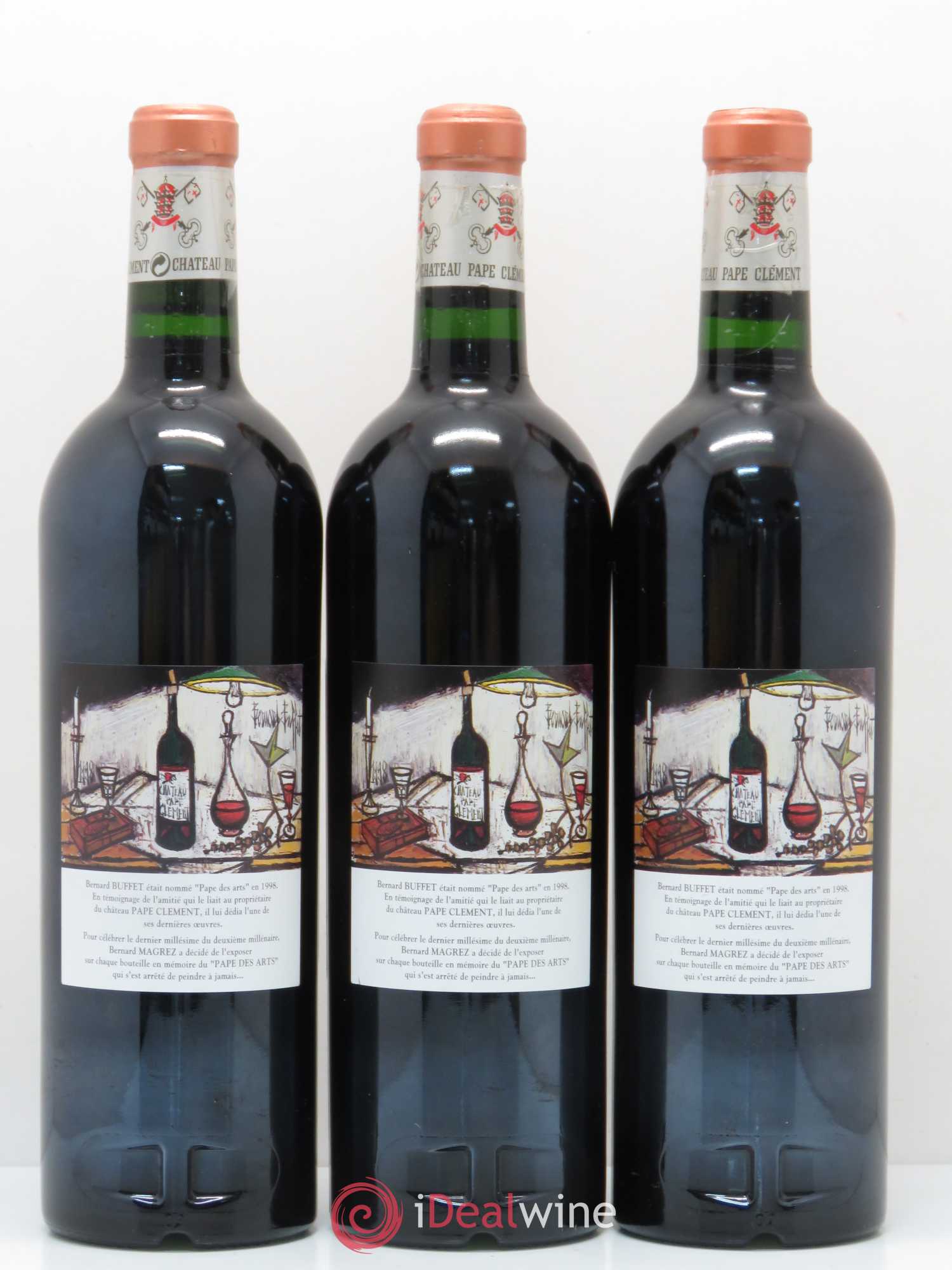 Château Pape Clément Cru Classé de Graves 2000 - Lot de 3 bouteilles - 1