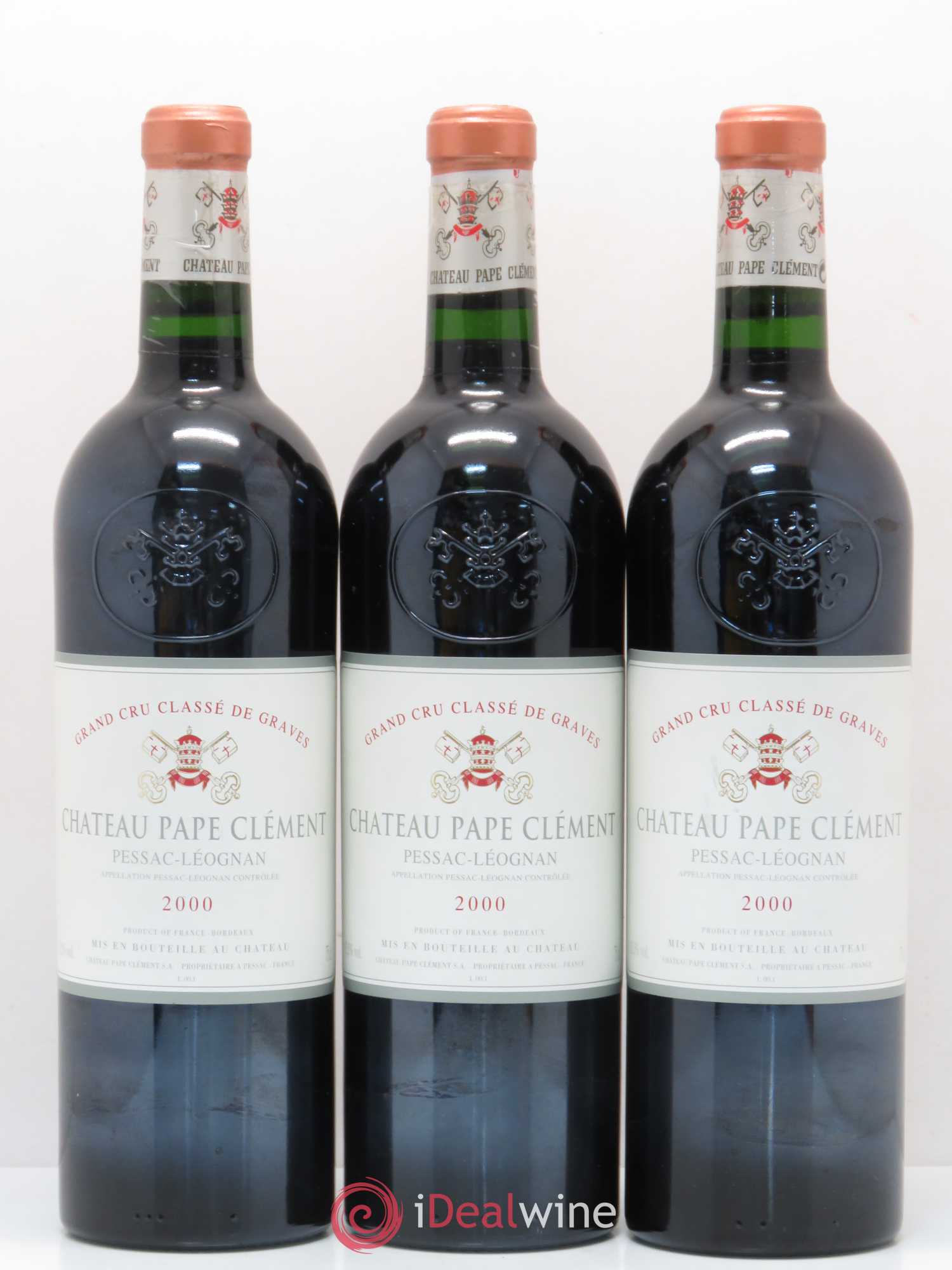 Château Pape Clément Cru Classé de Graves 2000 - Lot de 3 bouteilles - 0