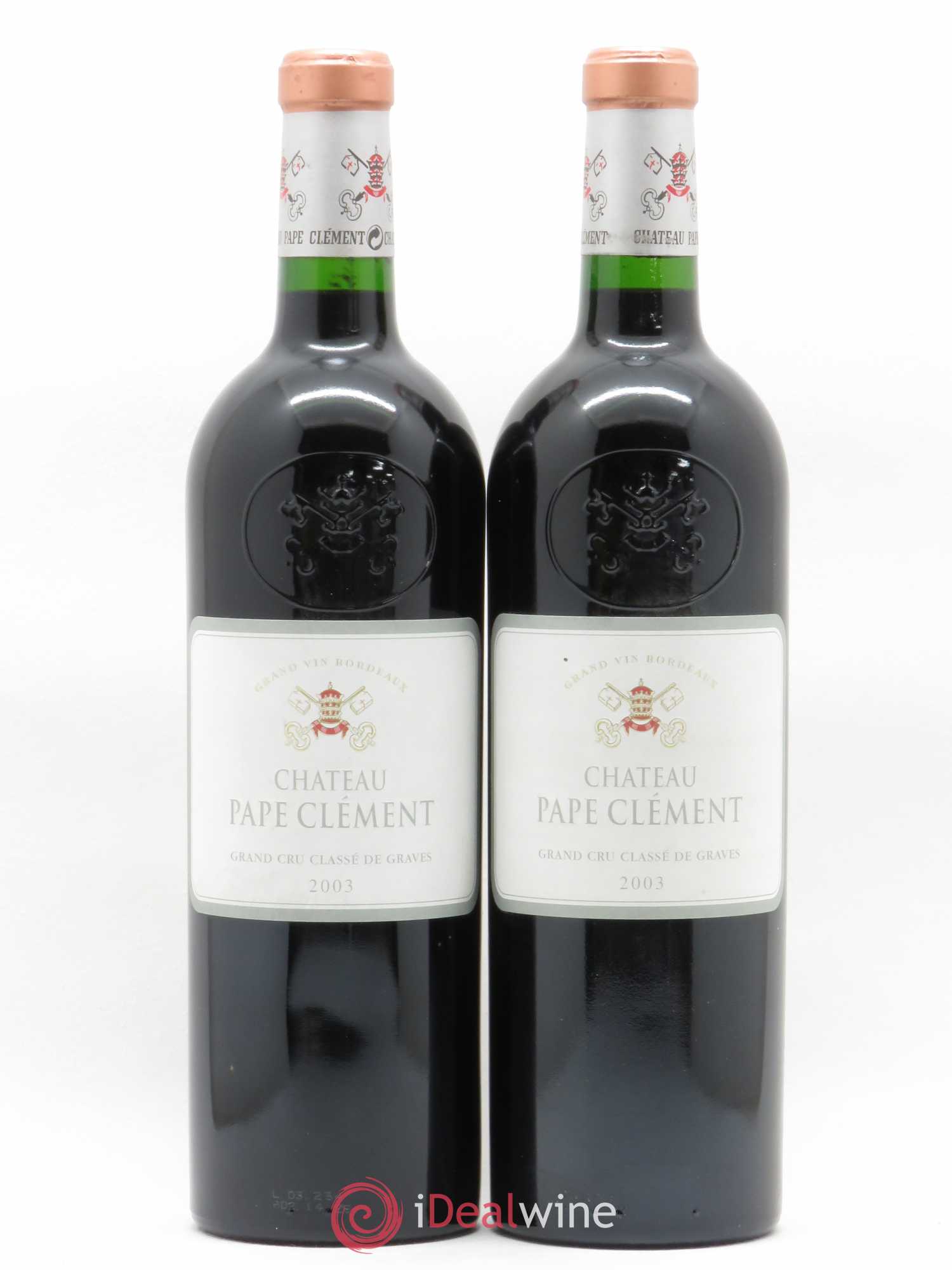 Château Pape Clément Cru Classé de Graves (senza prezzo di riserva) 2003 - Lotto di 2 bottiglie - 0
