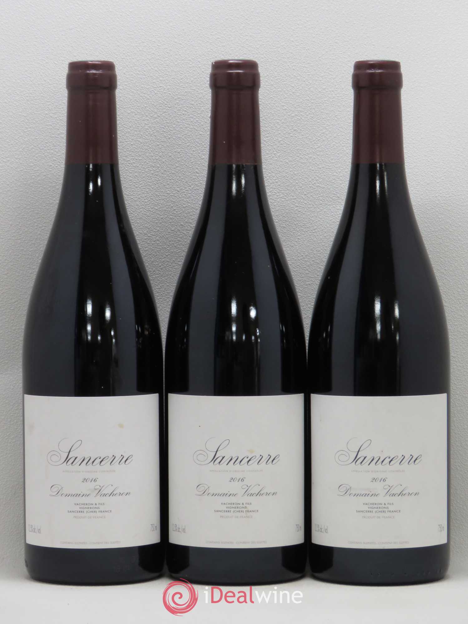 Sancerre Domaine Vacheron et Fils (sans prix de réserve) 2016 - Lot de 3 bouteilles - 0