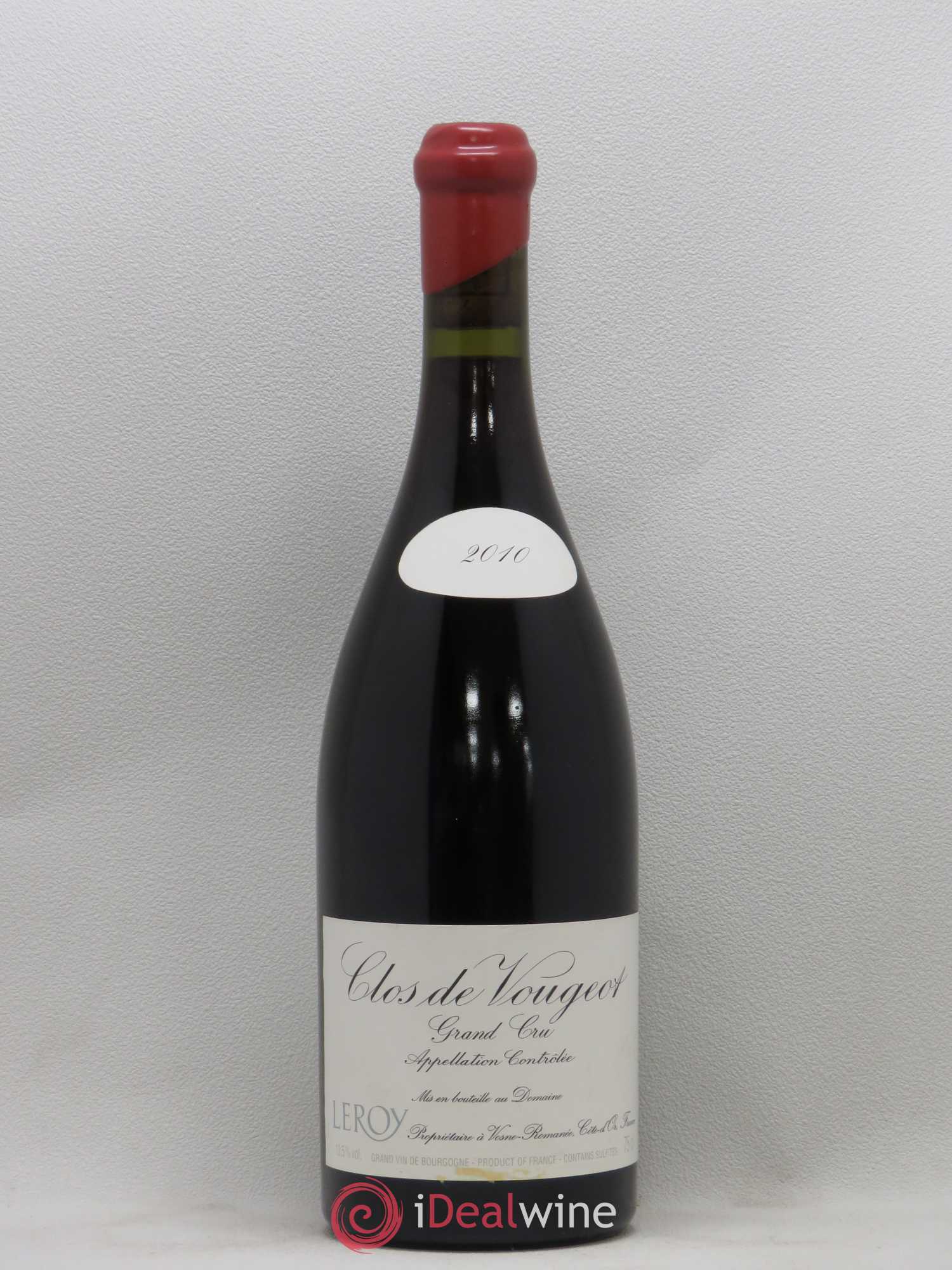 Clos de Vougeot Grand Cru Leroy (Domaine) (sans prix de réserve) 2010 - Lot de 1 bouteille - 0