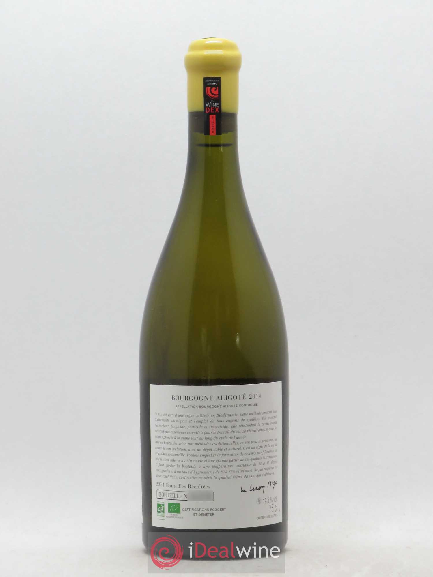 Bourgogne Aligoté Sous Chatelet d'Auvenay (Domaine) (sans prix de réserve) 2014 - Lot de 1 bouteille - 1