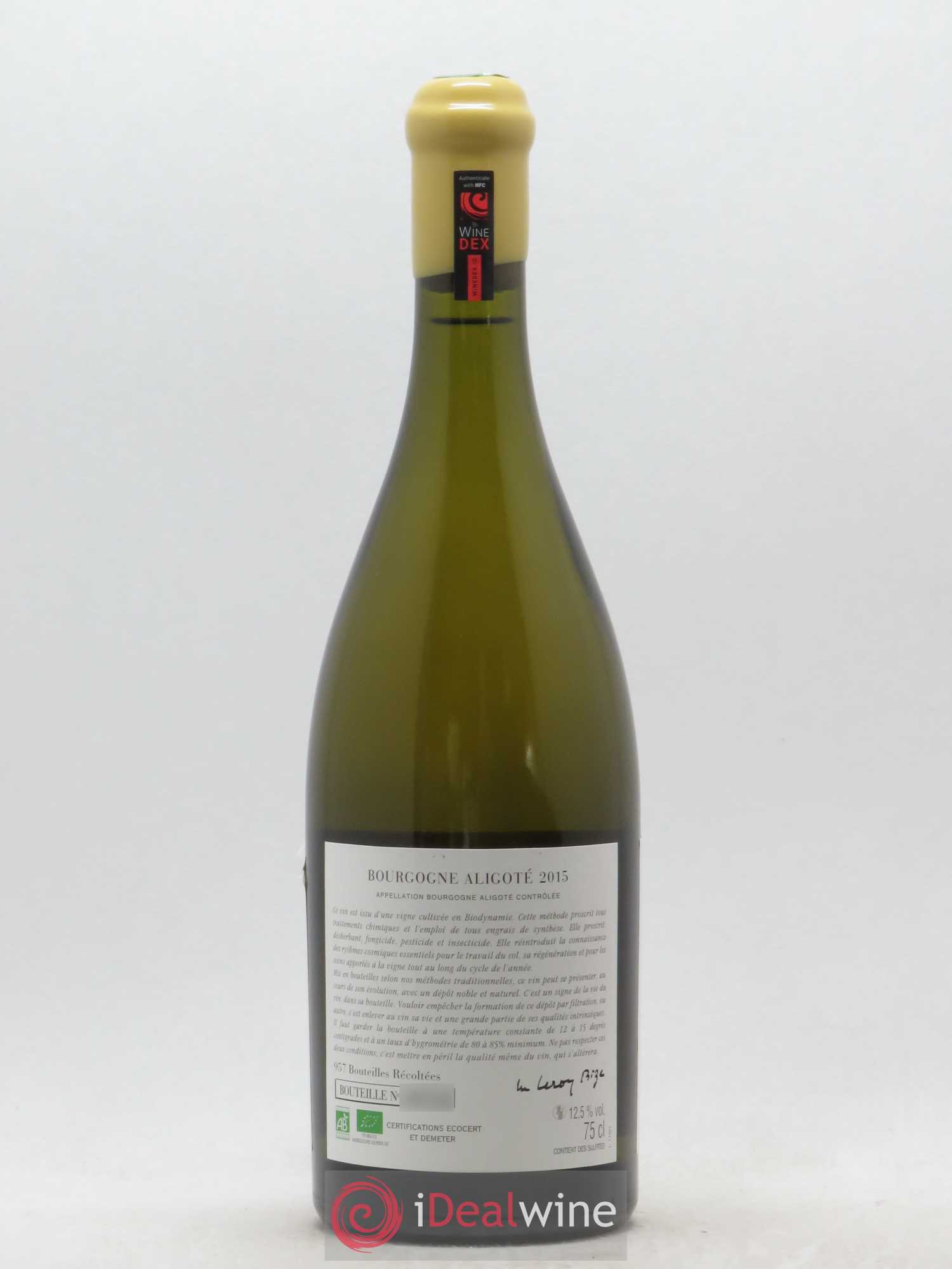 Bourgogne Aligoté Sous Chatelet d'Auvenay (Domaine) (sans prix de réserve) 2015 - Lot de 1 bouteille - 1