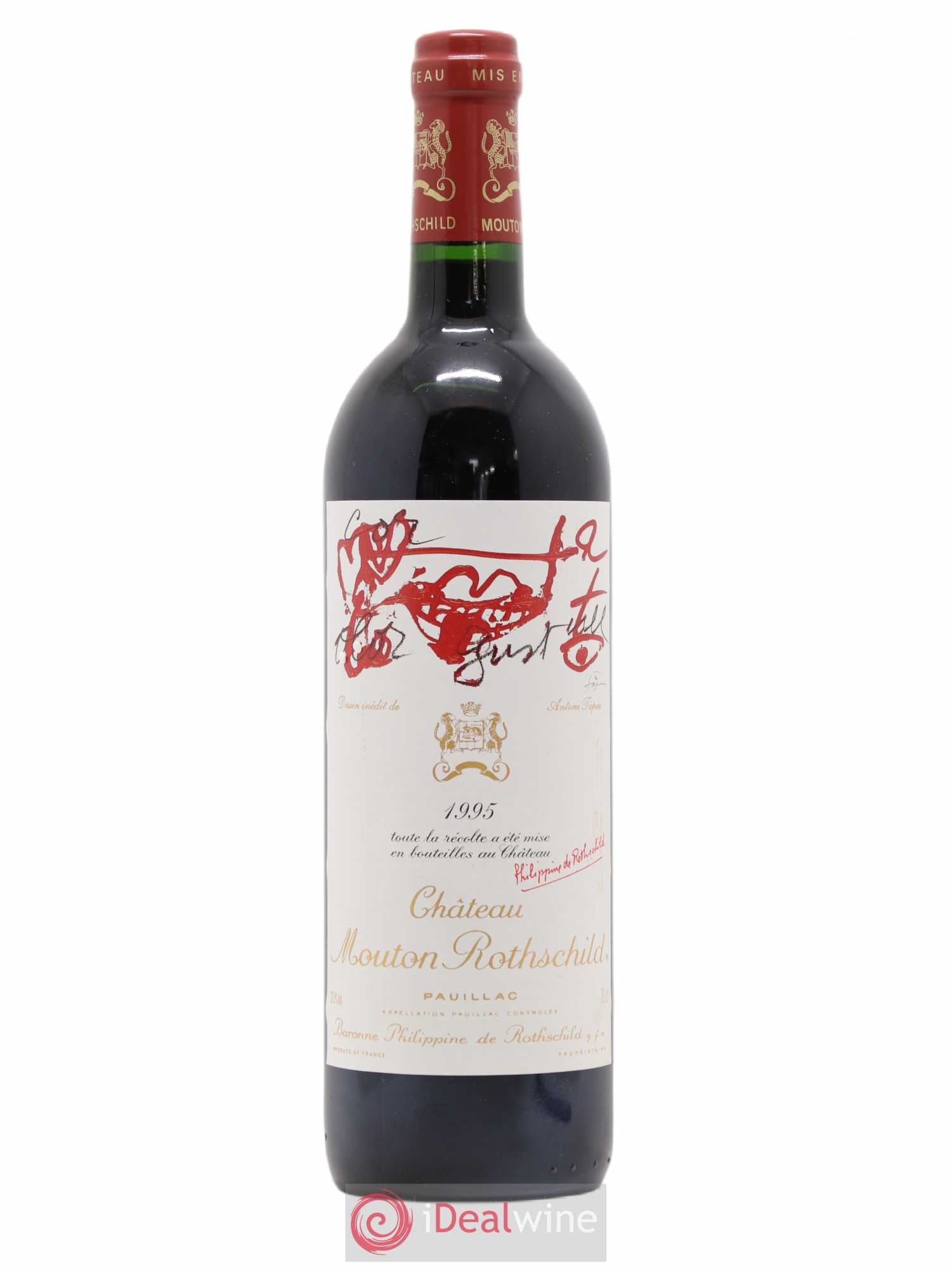 Château Mouton Rothschild 1er Grand Cru Classé (sans prix de réserve) 1995 - Lot de 1 bouteille - 0