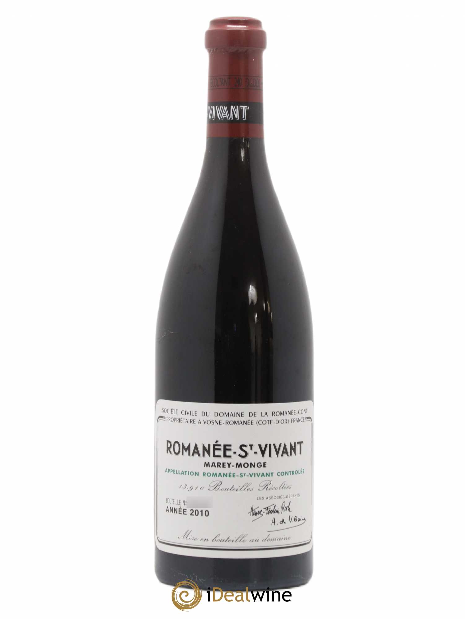 Romanée-Saint-Vivant Grand Cru Domaine de la Romanée-Conti (sans prix de réserve) 2010 - Lot de 1 bouteille - 0