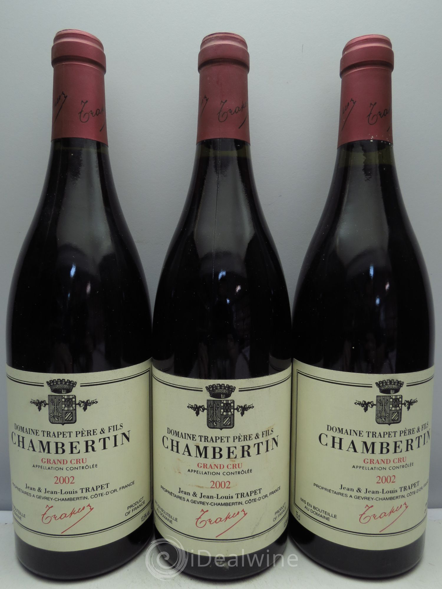 Chambertin Grand Cru 2002 - Lot de 3 bouteilles - 0