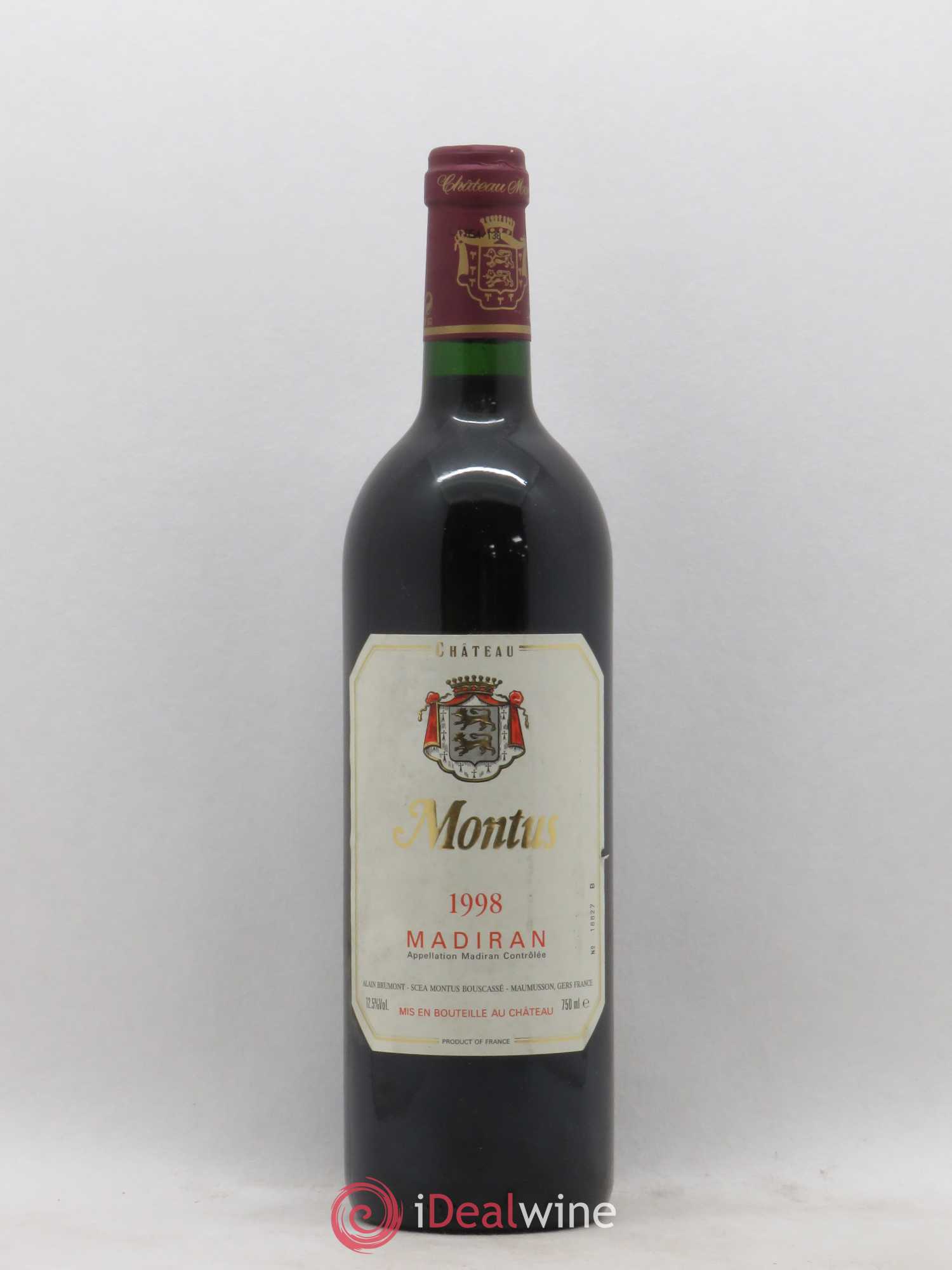Madiran Château Montus Alain Brumont 1998 - Lot de 1 bouteille - 0